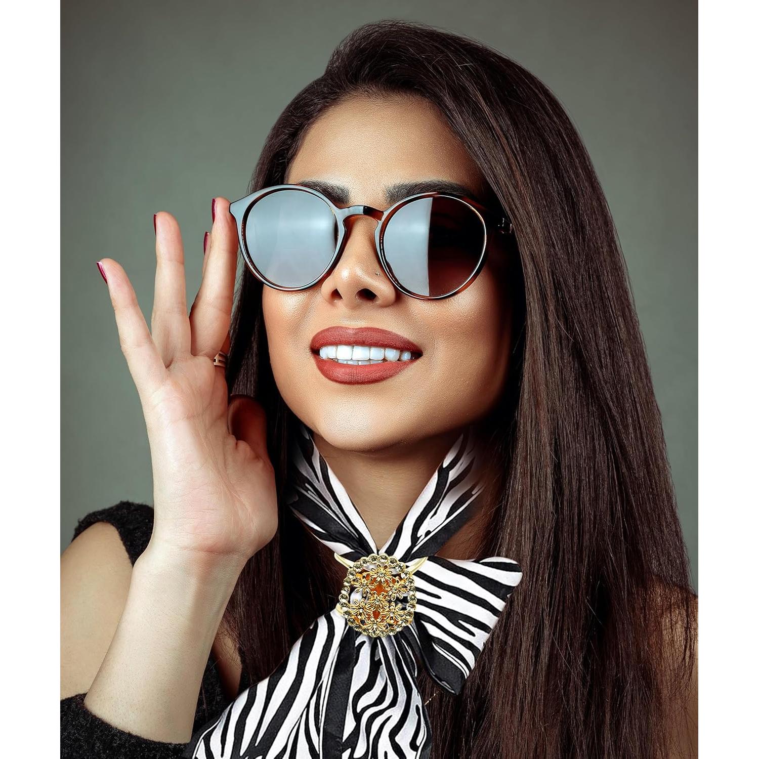 Clip de Bufanda Elegante Tijeyi 3 Piezas con Rhinestones