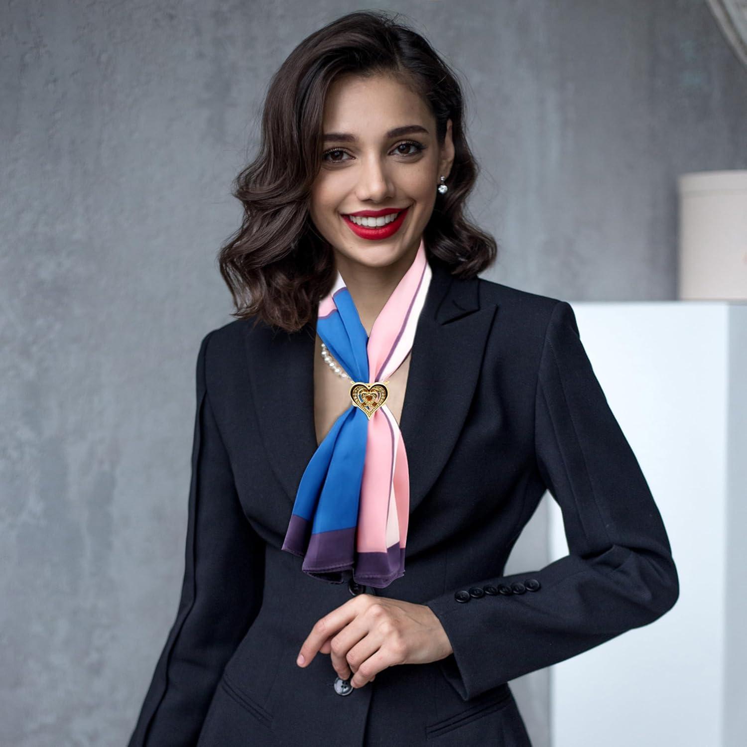 Clip de Bufanda Elegante Tijeyi 3 Piezas con Rhinestones