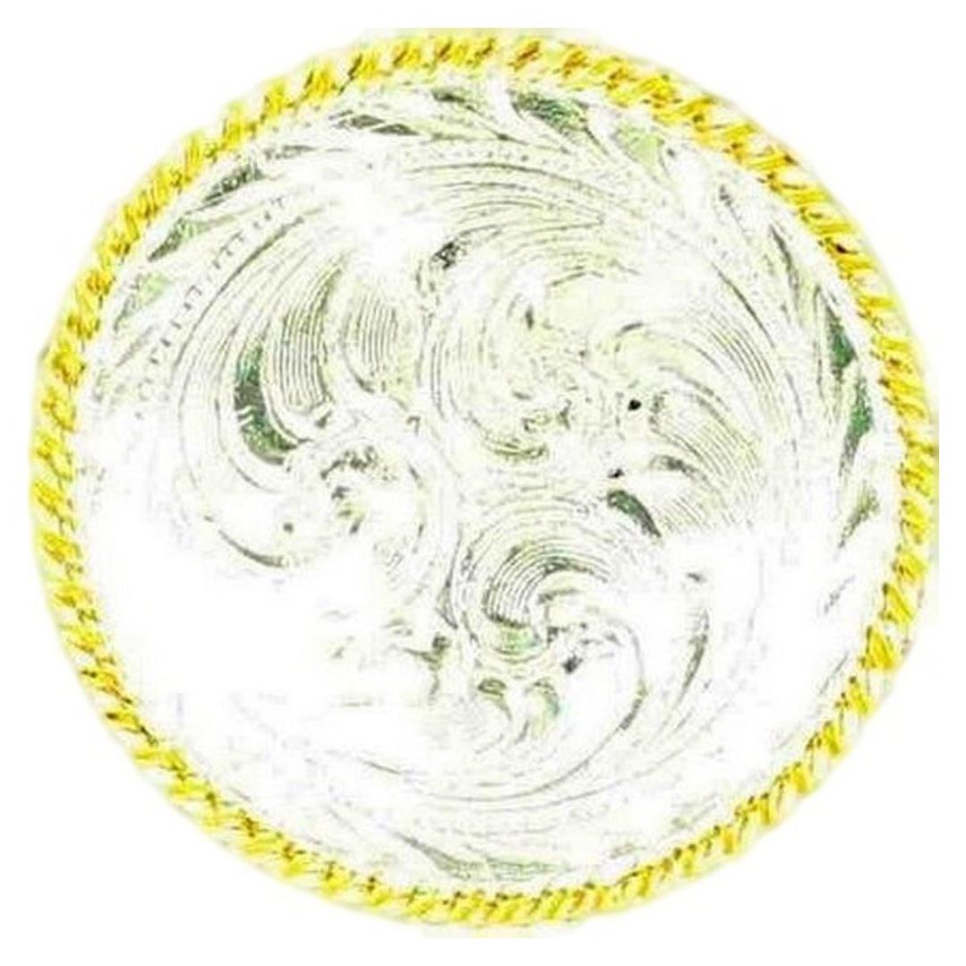 Deslizador de bufanda grabado plateado 4.1 cm Double S