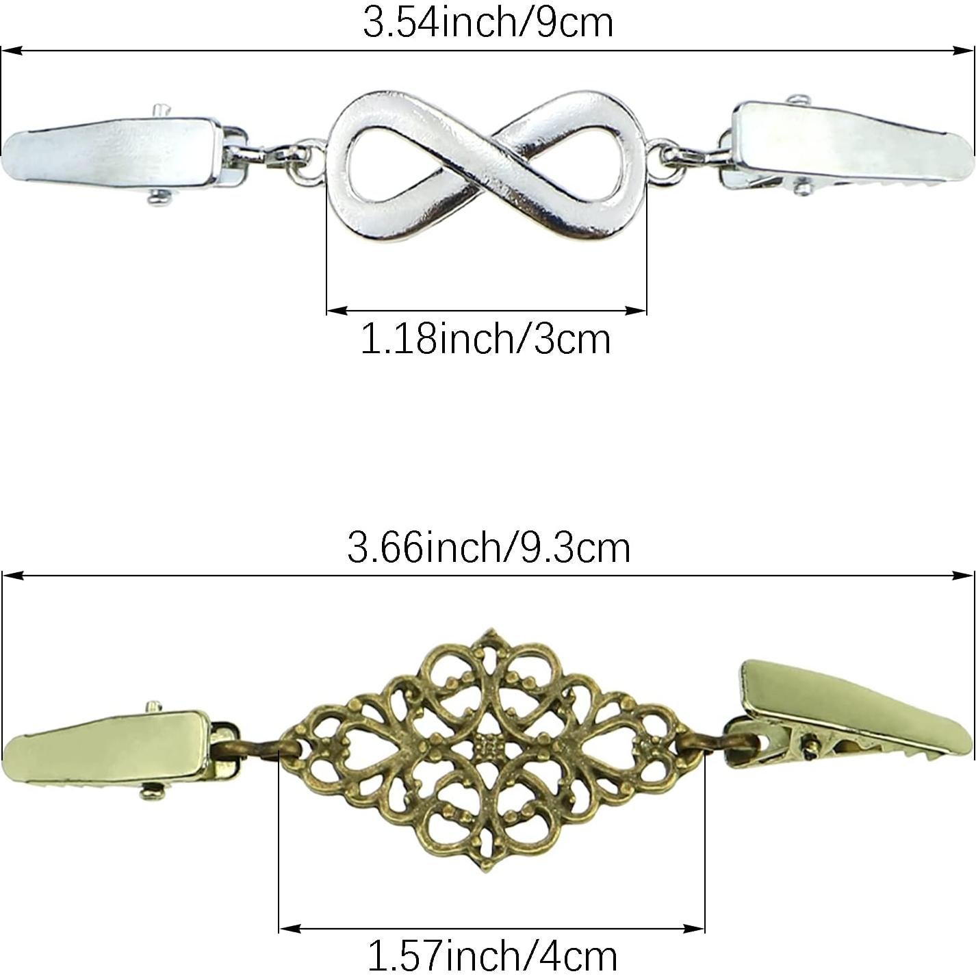 4 Clips de Bufanda Vintage Aswewamt para Mujeres y Niñas