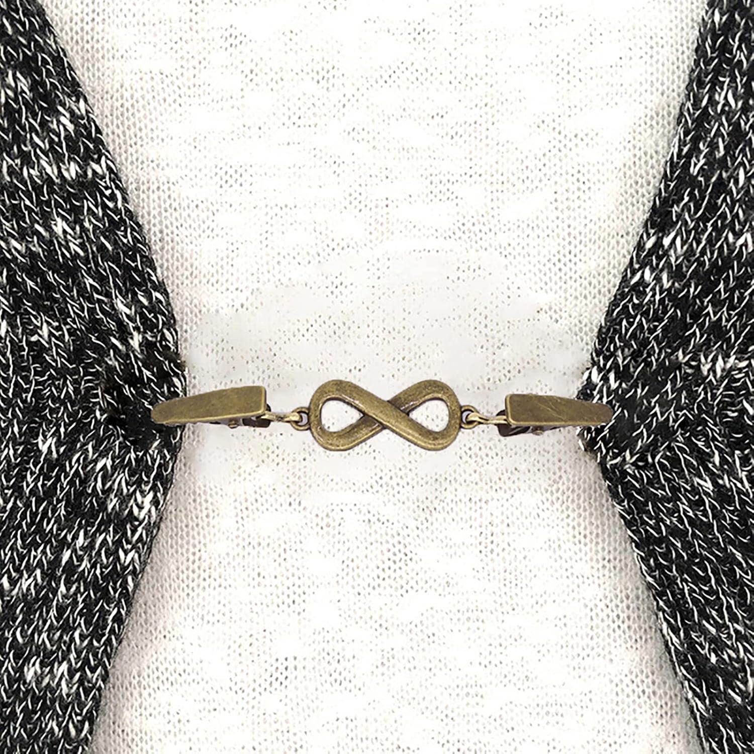 4 Clips de Bufanda Vintage Aswewamt para Mujeres y Niñas