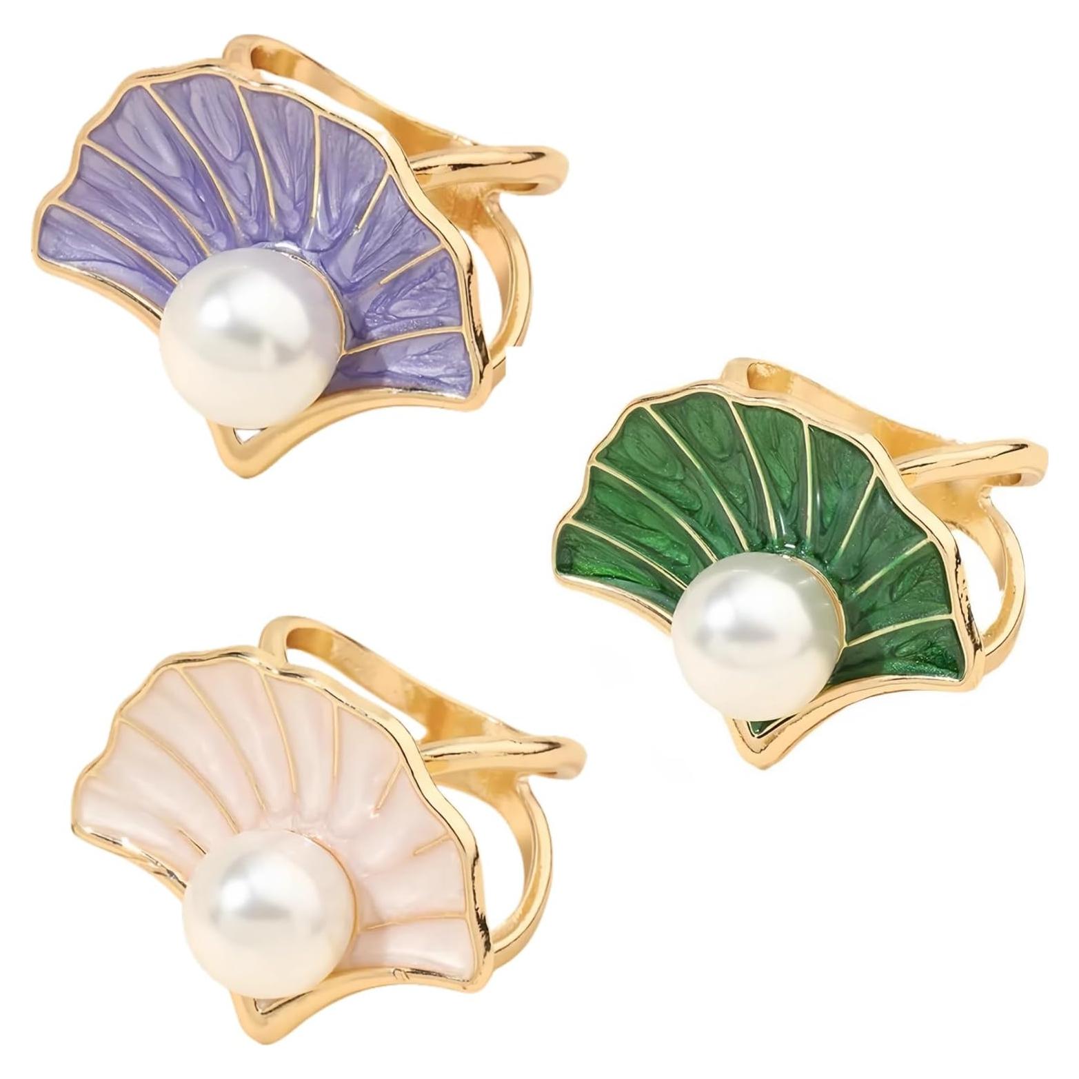 Anillo de Bufanda SYWDUDUCLT para Mujer - Clips de Seda 2 Pcs