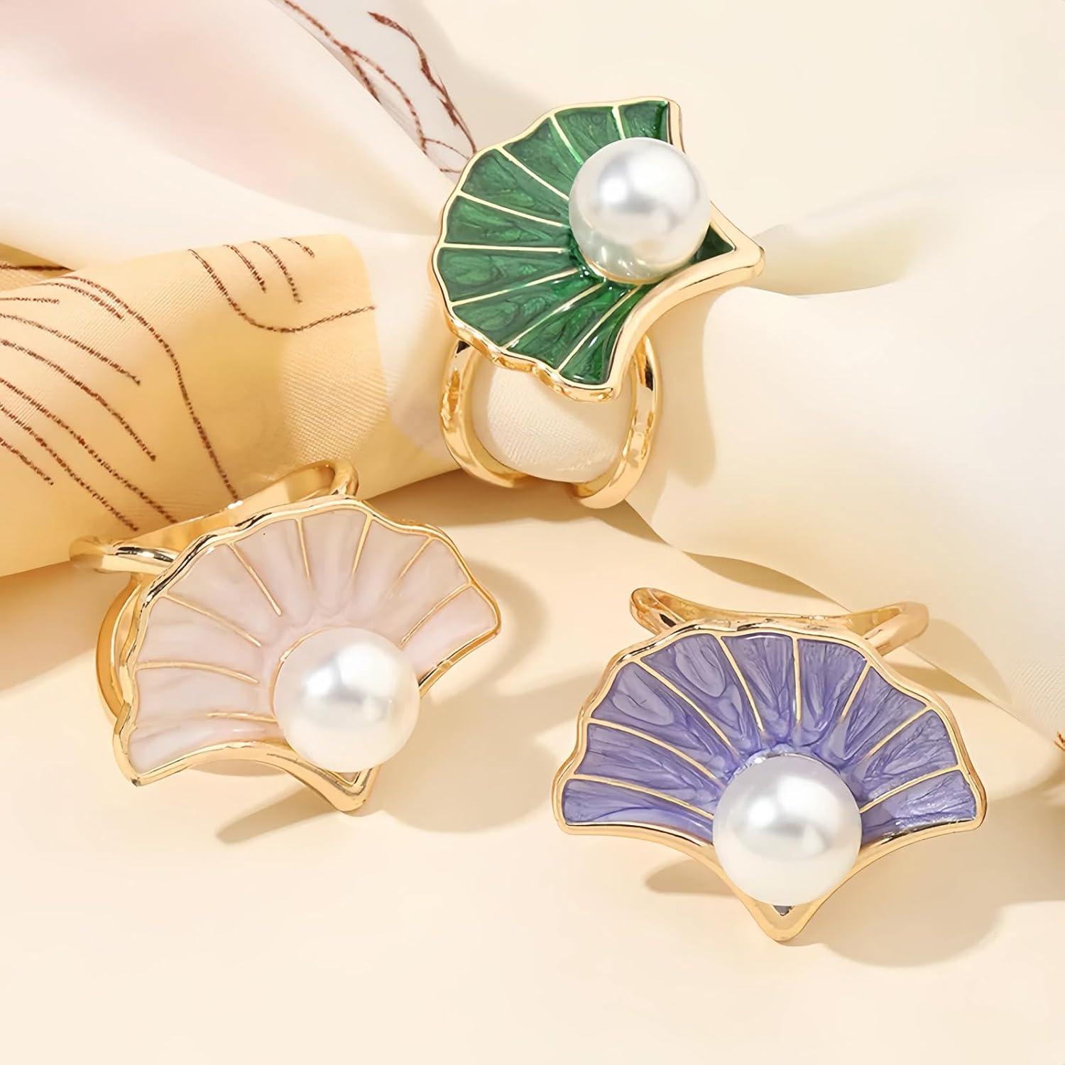 Anillo de Bufanda SYWDUDUCLT para Mujer - Clips de Seda 2 Pcs