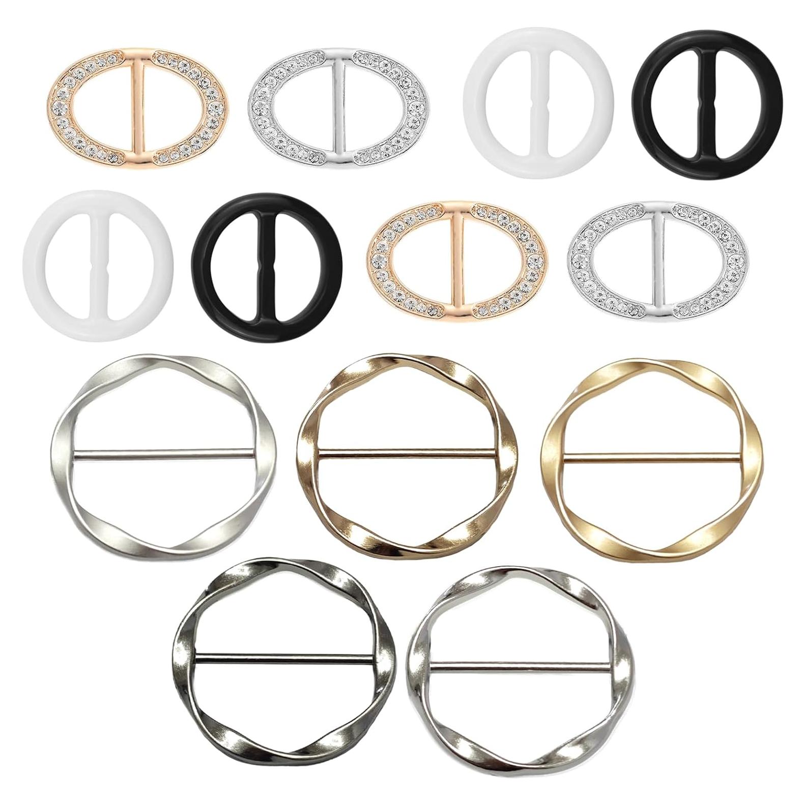 Juego de 13 Clips Ajustables para Bufanda y Camisetas - Decorativos