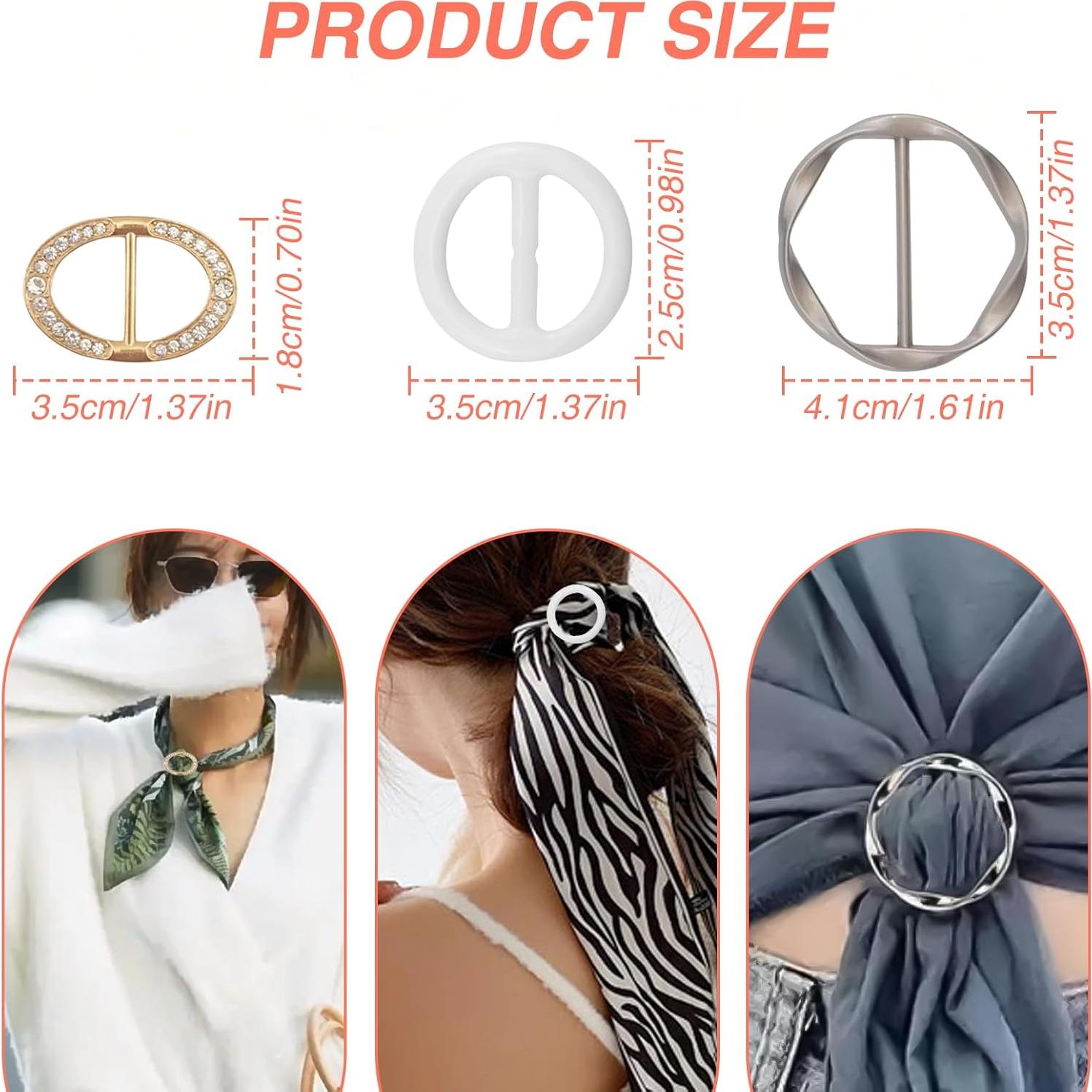 Juego de 13 Clips Ajustables para Bufanda y Camisetas - Decorativos