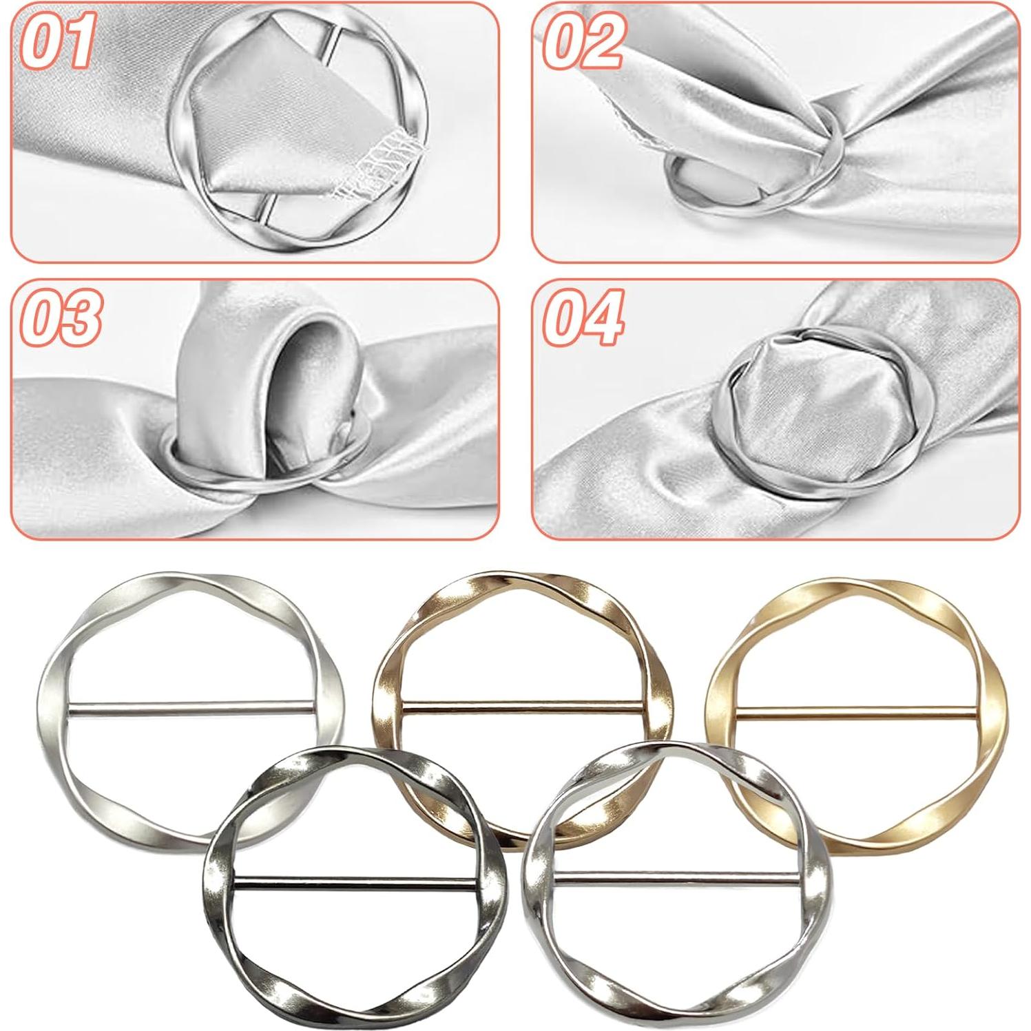 Juego de 13 Clips Ajustables para Bufanda y Camisetas - Decorativos