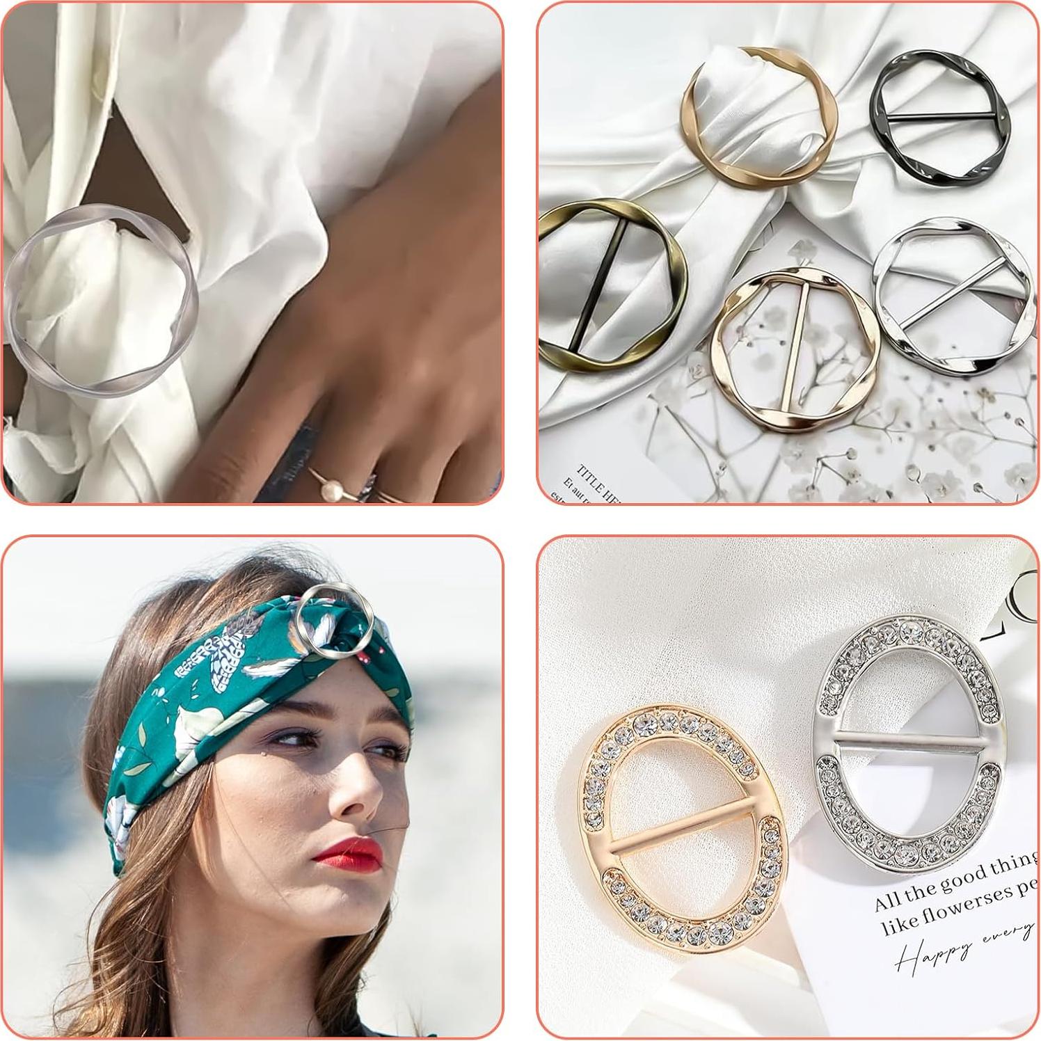 Juego de 13 Clips Ajustables para Bufanda y Camisetas - Decorativos