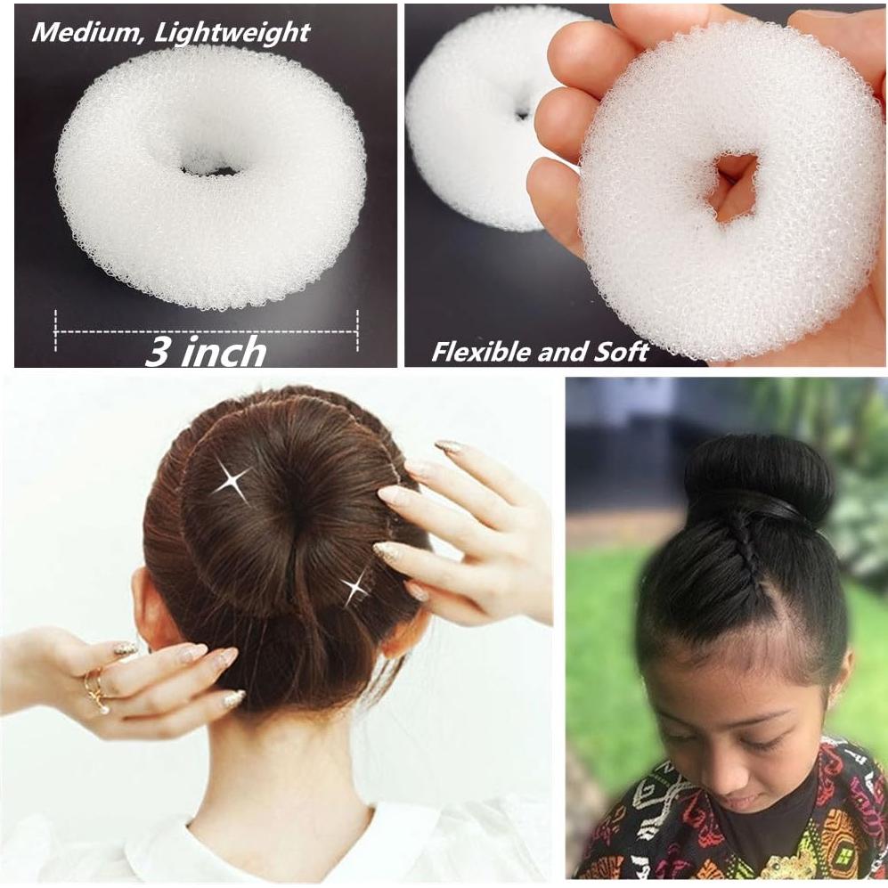 Set de 2 Hacedores de Moño Medianos SQULIGT - 7.6 cm Blanco