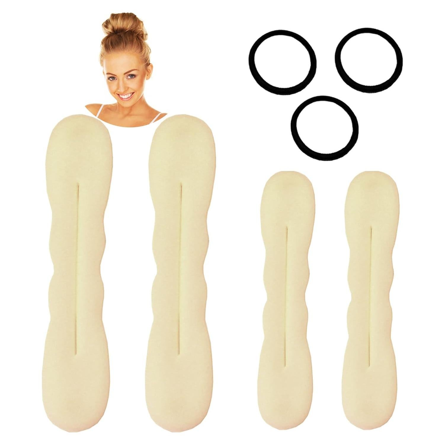 Creador de Moños Styla Hair - 4 Piezas (2 Grandes, 2 Pequeños) Rubios