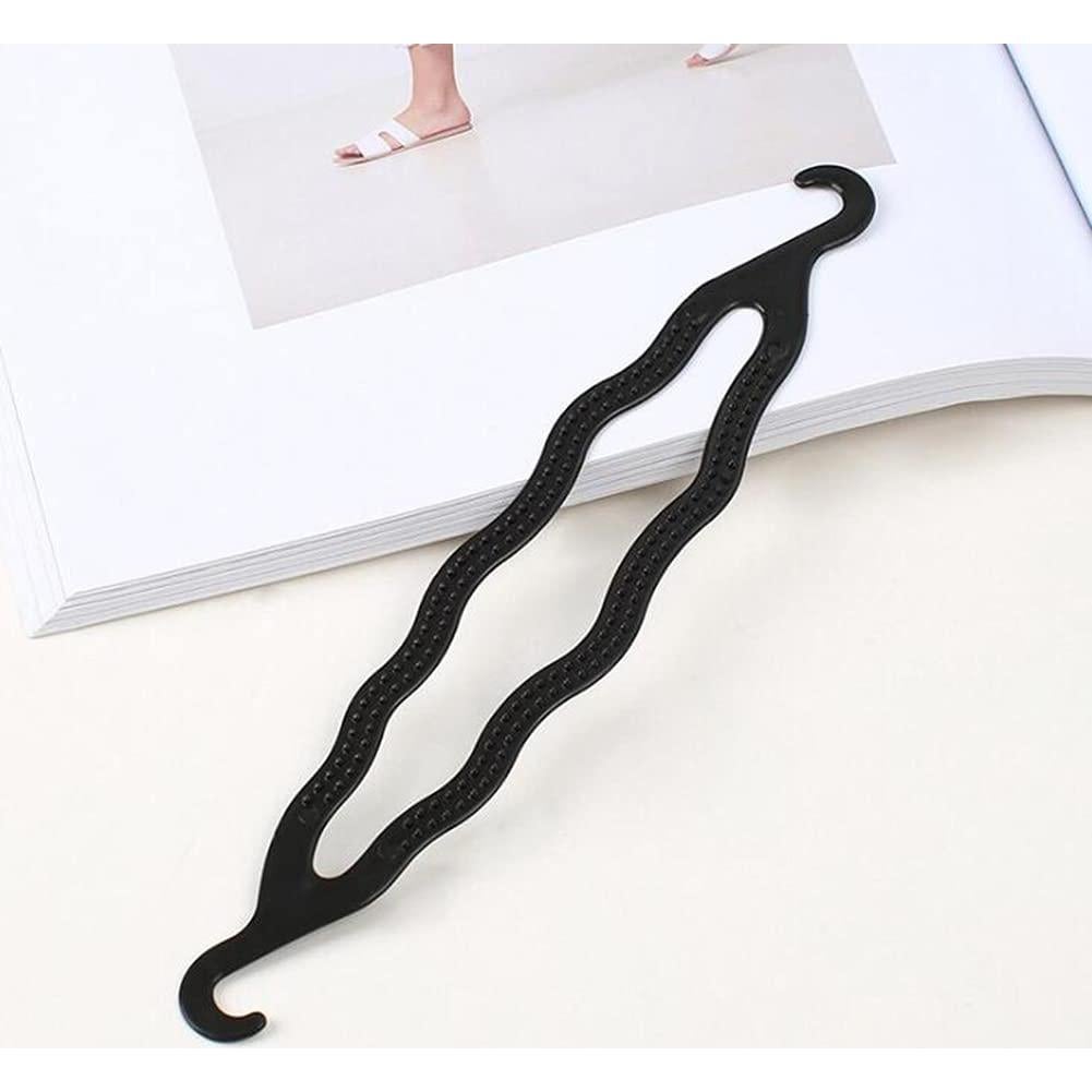 6 Pinzas para Peinar VASANA con Doble Gancho Negro 21.6 cm