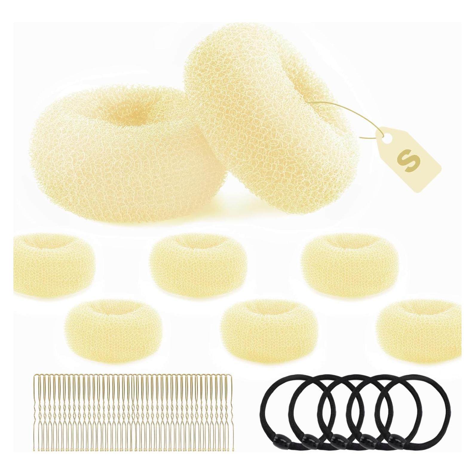 HOFASON Kit de Moño para Niñas 6Pcs Beige 5.08cm Accesorios