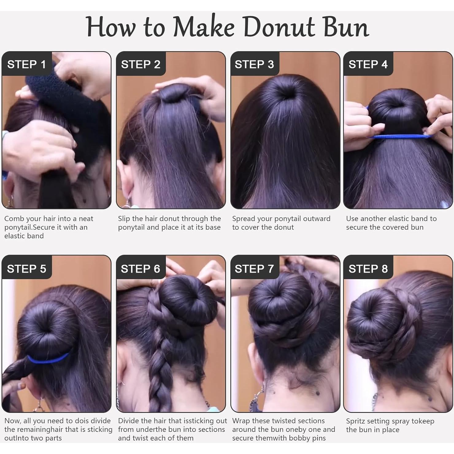 HOFASON Kit de Moño para Niñas 6Pcs Beige 5.08cm Accesorios