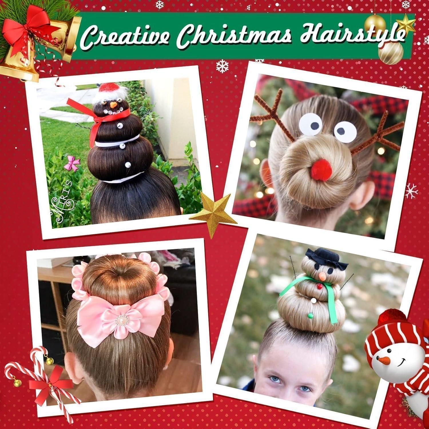 Juego de Hacer Moños de Cabello PMRXSETD - 6 Donas y Accesorios