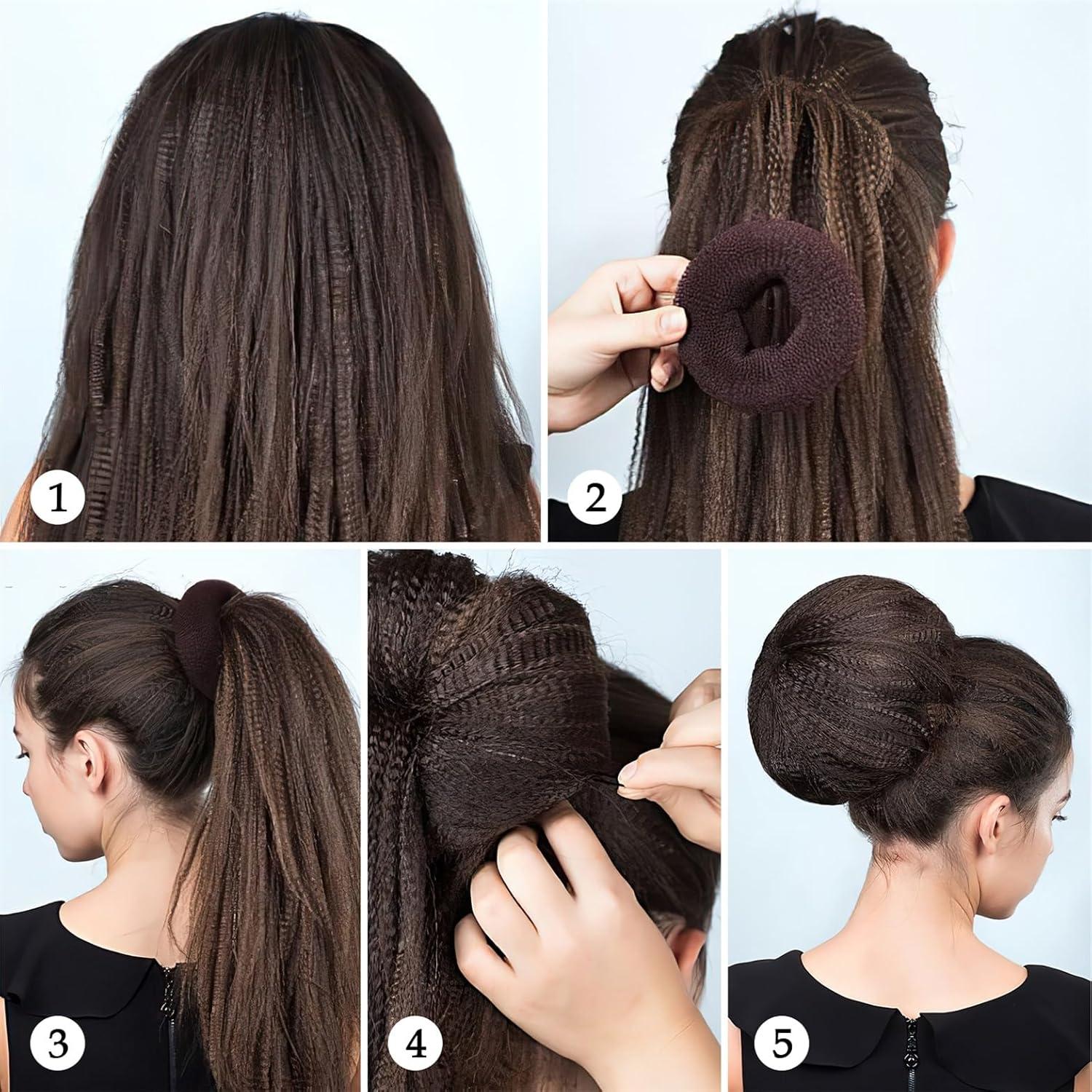Juego de Hacer Moños de Cabello PMRXSETD - 6 Donas y Accesorios