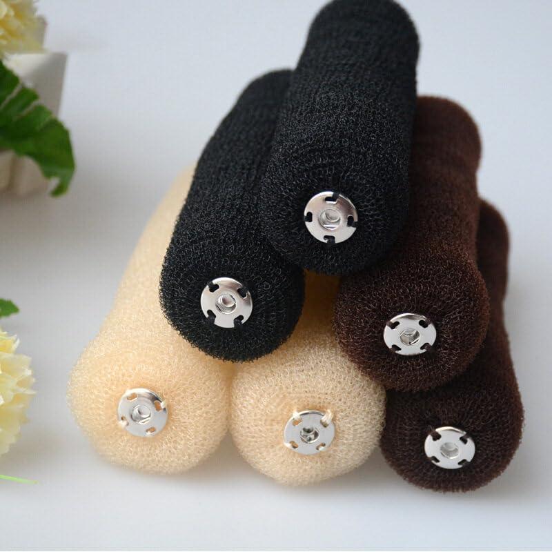 2 Piezas Donut Hair Bun Maker VASANA 20cm Color Marrón