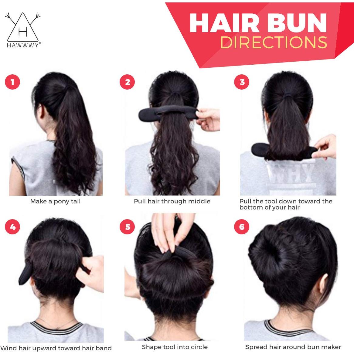 HAWWWY Fabricante de Moño de Espuma para Cabello Rubio - Paquete de 4