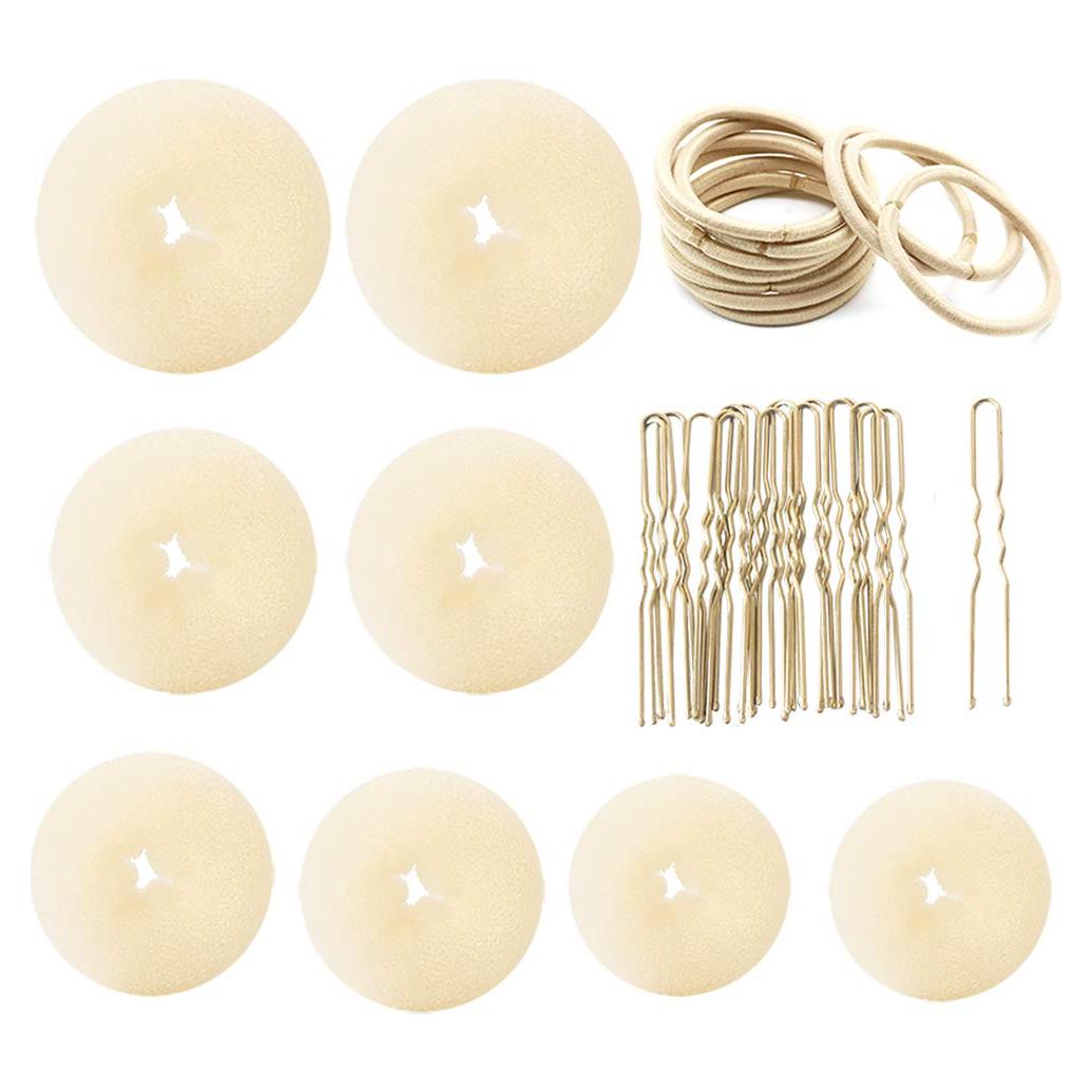 Fabricante de moño para cabello LUERKZ con 18 horquillas y 10 bandas elásticas