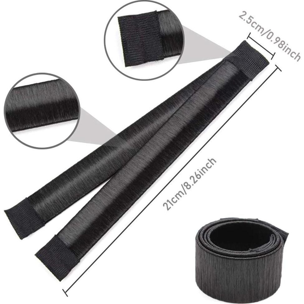 Fabricante de moños de cabello LHAAAYF 3 Pcs Negro