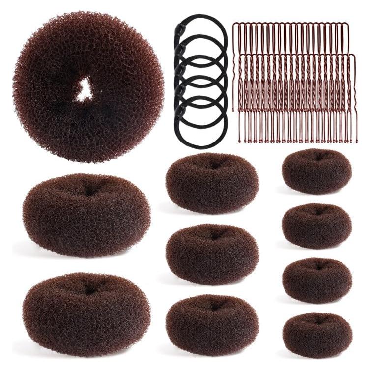Set de 65 Accesorios para Cabello MAGDIY - Hacedor de Moño Donut