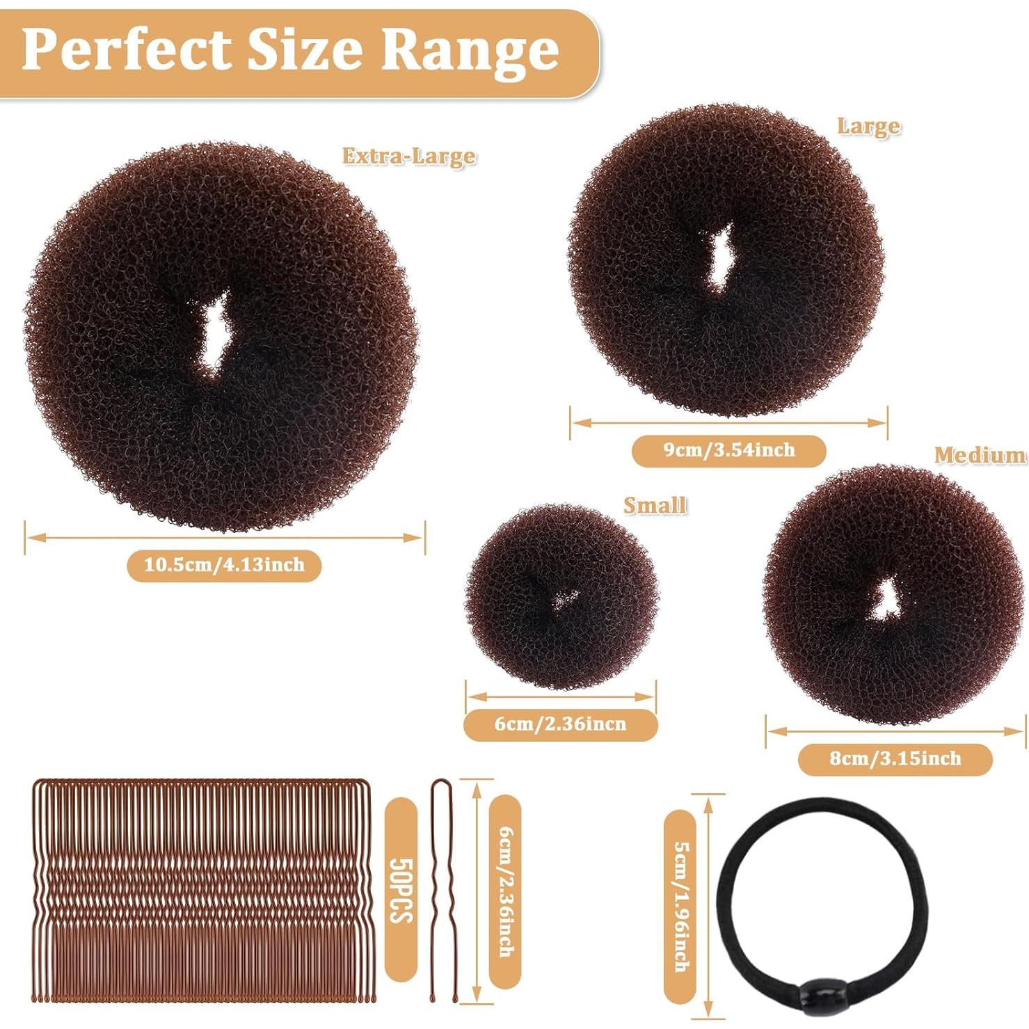 Set de 65 Accesorios para Cabello MAGDIY - Hacedor de Moño Donut