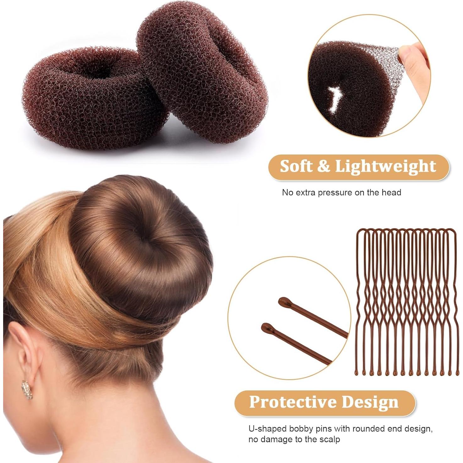 Set de 65 Accesorios para Cabello MAGDIY - Hacedor de Moño Donut