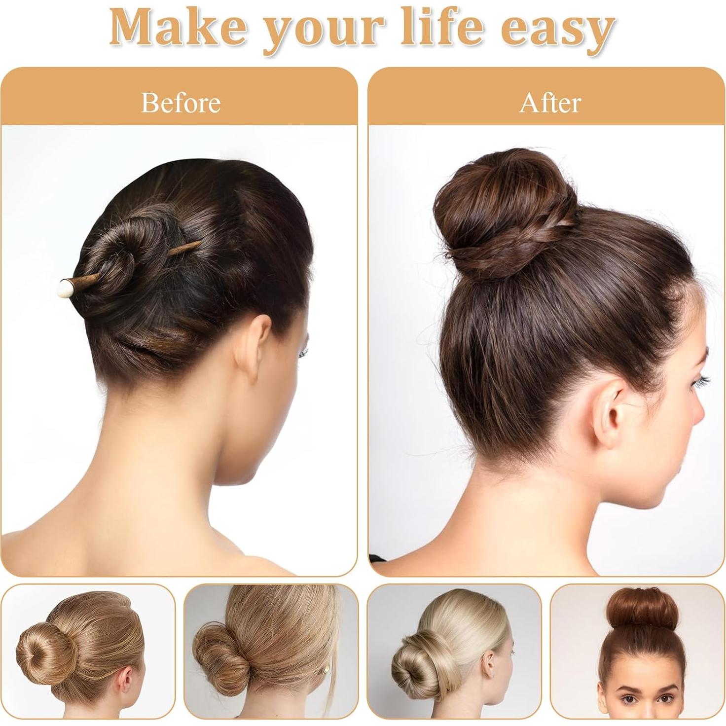 Set de 65 Accesorios para Cabello MAGDIY - Hacedor de Moño Donut