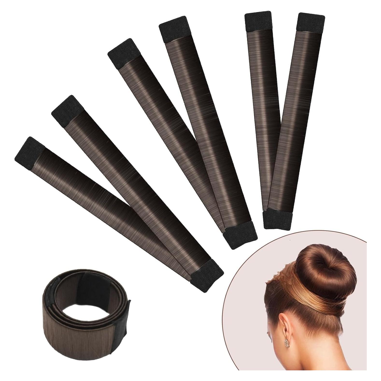 Hair Bun Maker,3pcs Magic Donut Hair Bun Accessories for Women,Ballet Bun for Kids Dark Brown