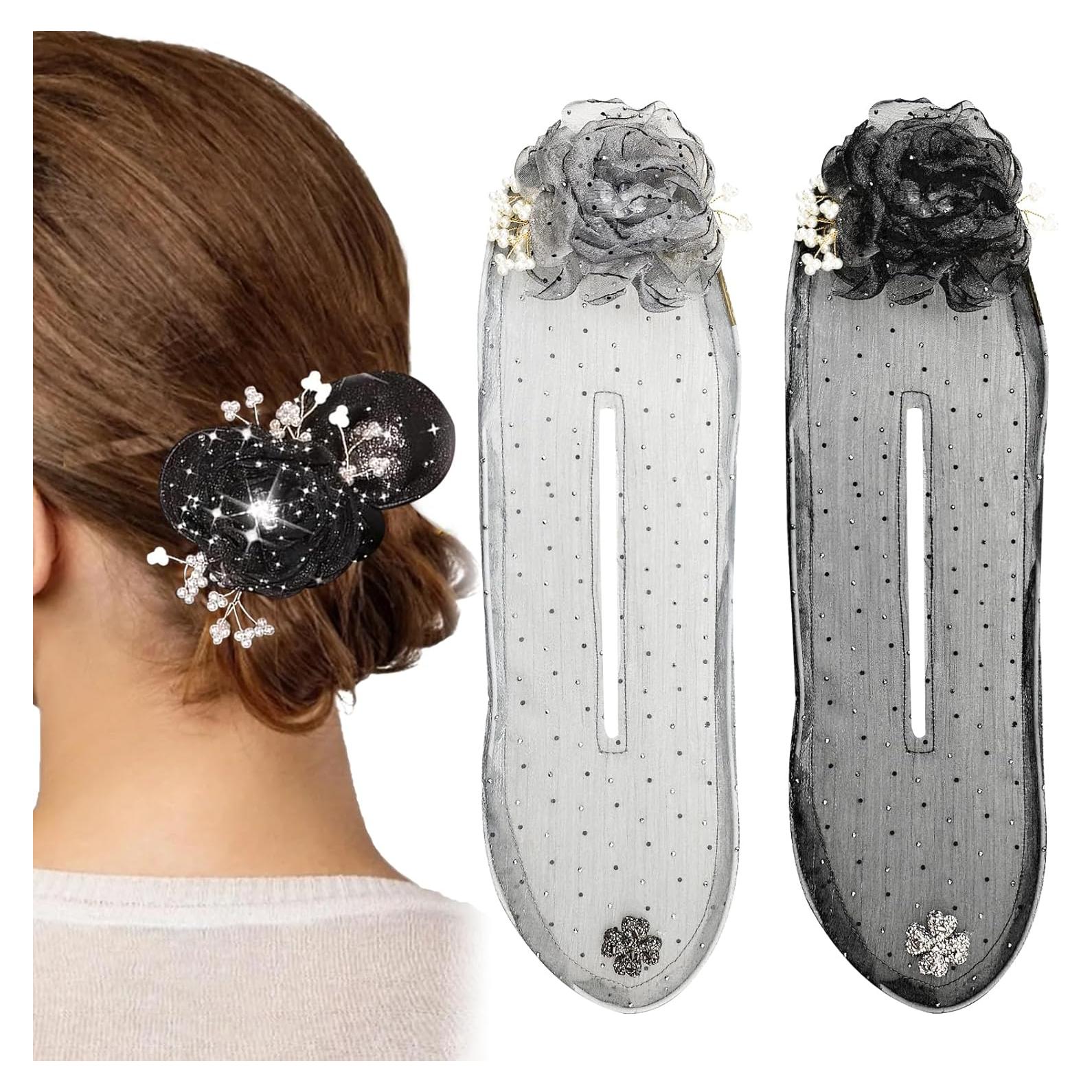 2 Piezas Moño Flor Camelia Arvintas - Accesorios para Cabello