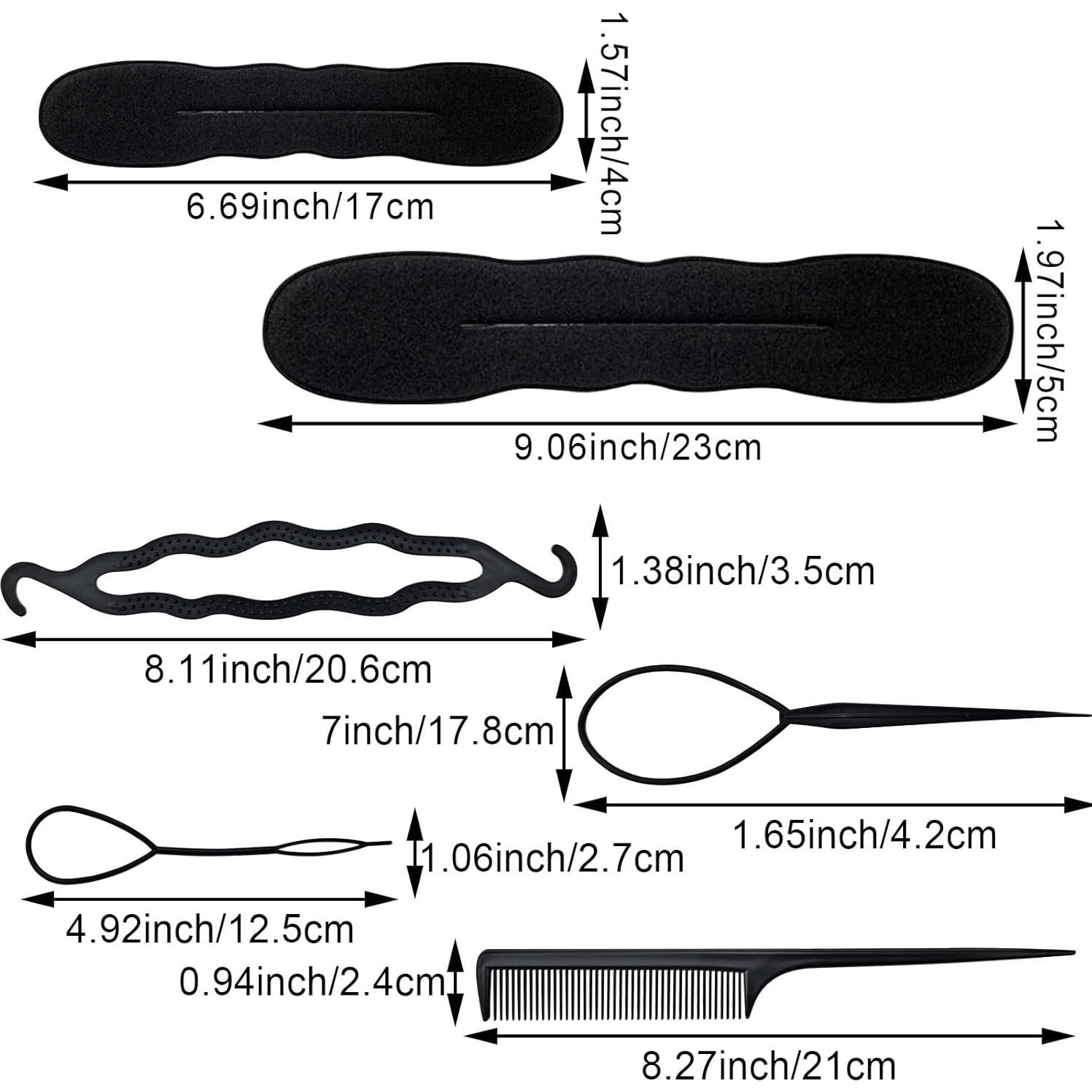 Kit de Hacer Moños de Cabello 14PCS Arvintas - 5 Grandes y 5 Pequeños