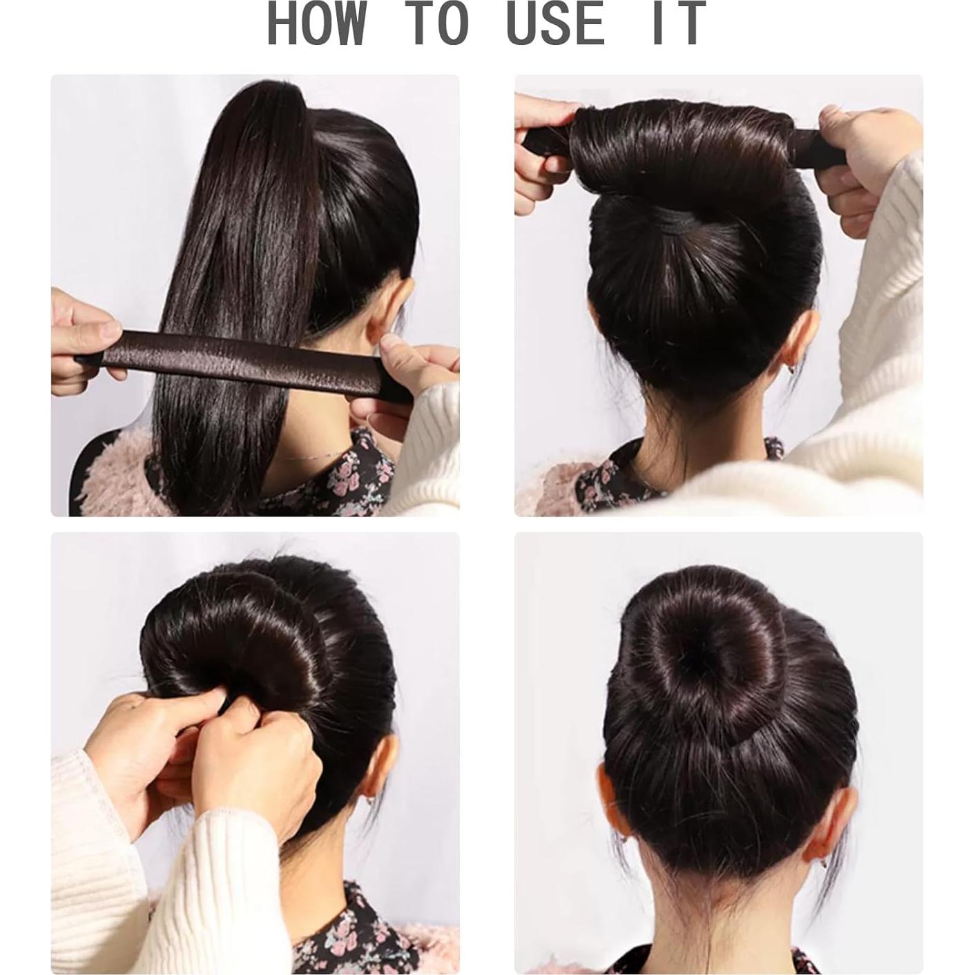 Hacedores de Donas AICKER 4 Pcs - Herramienta de Peinado