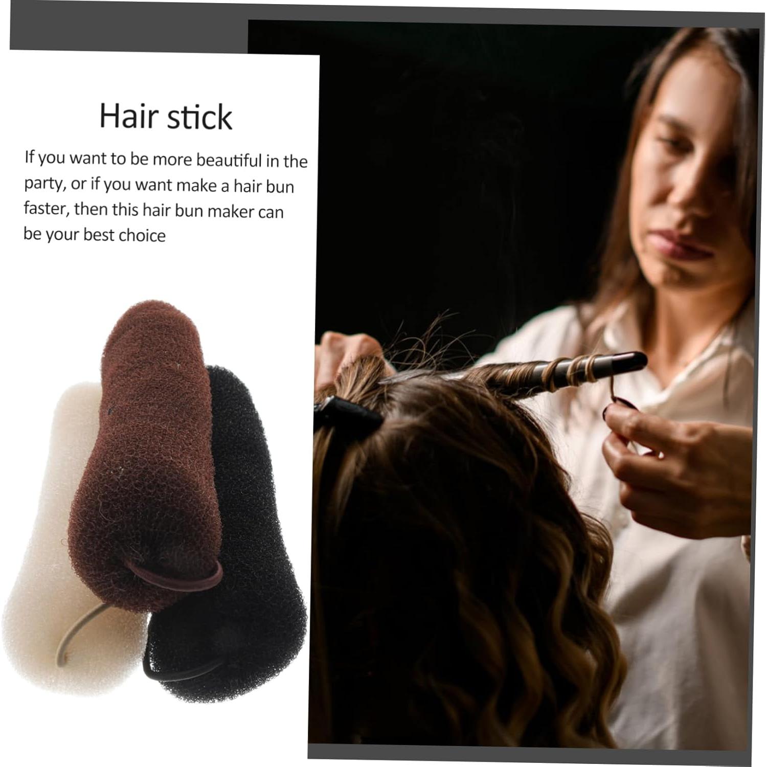 Hacedor de Moño Donut Ipetboom 3 Piezas para Cabello Largo