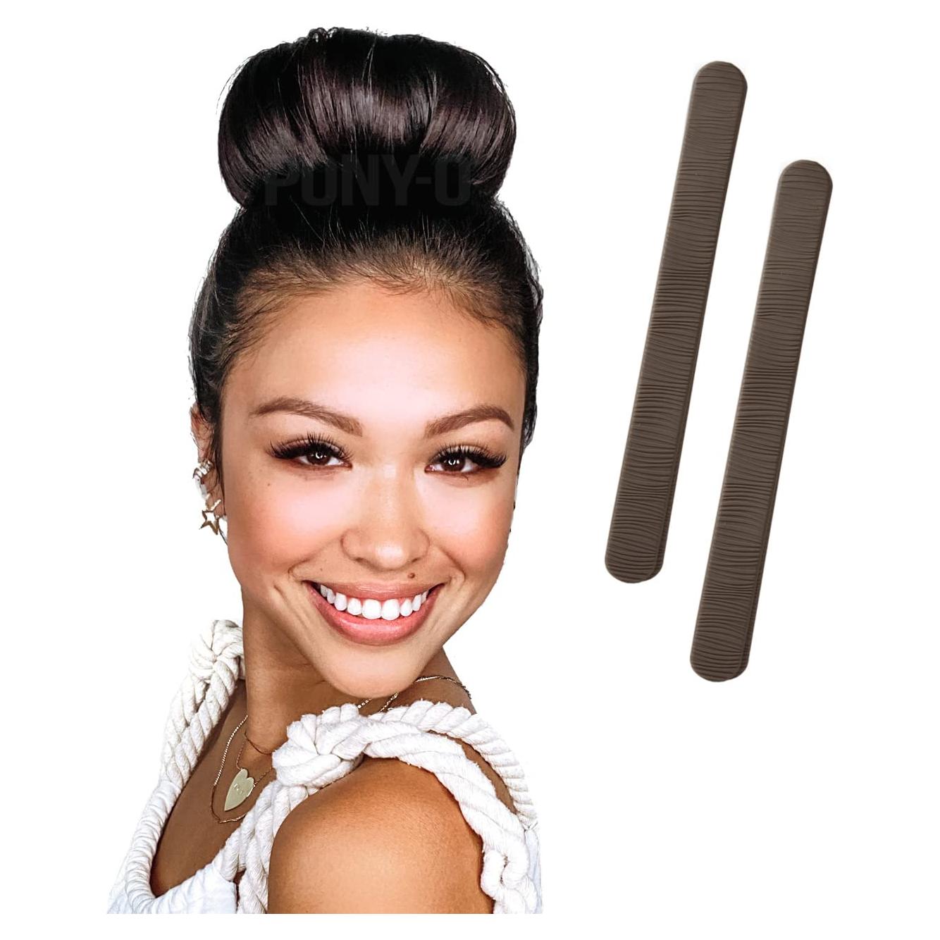 PONY-O BUN BARZ Fabricante de Moño Donut Marrón - 2 Unidades