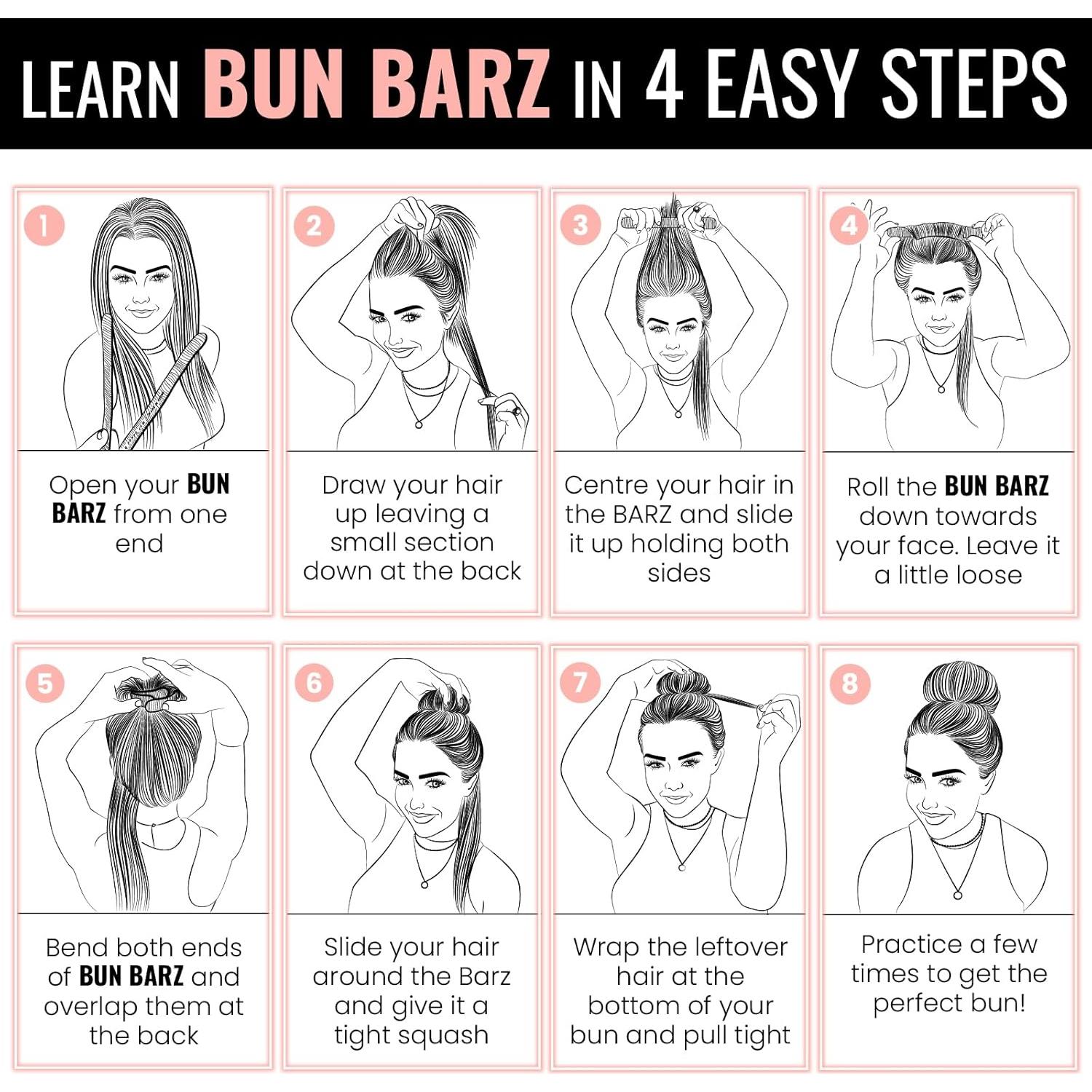 PONY-O BUN BARZ Fabricante de Moño Donut Marrón - 2 Unidades