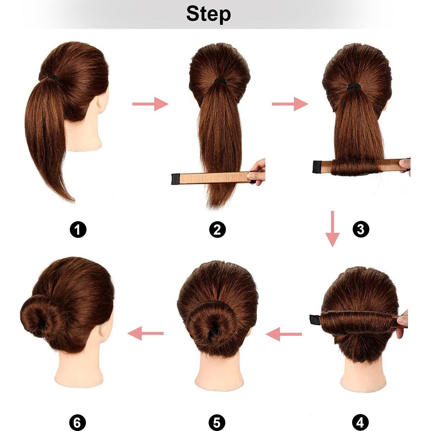 Hacedor de moño de cabello Kitjans - 2 unidades, negro, 7.62 cm