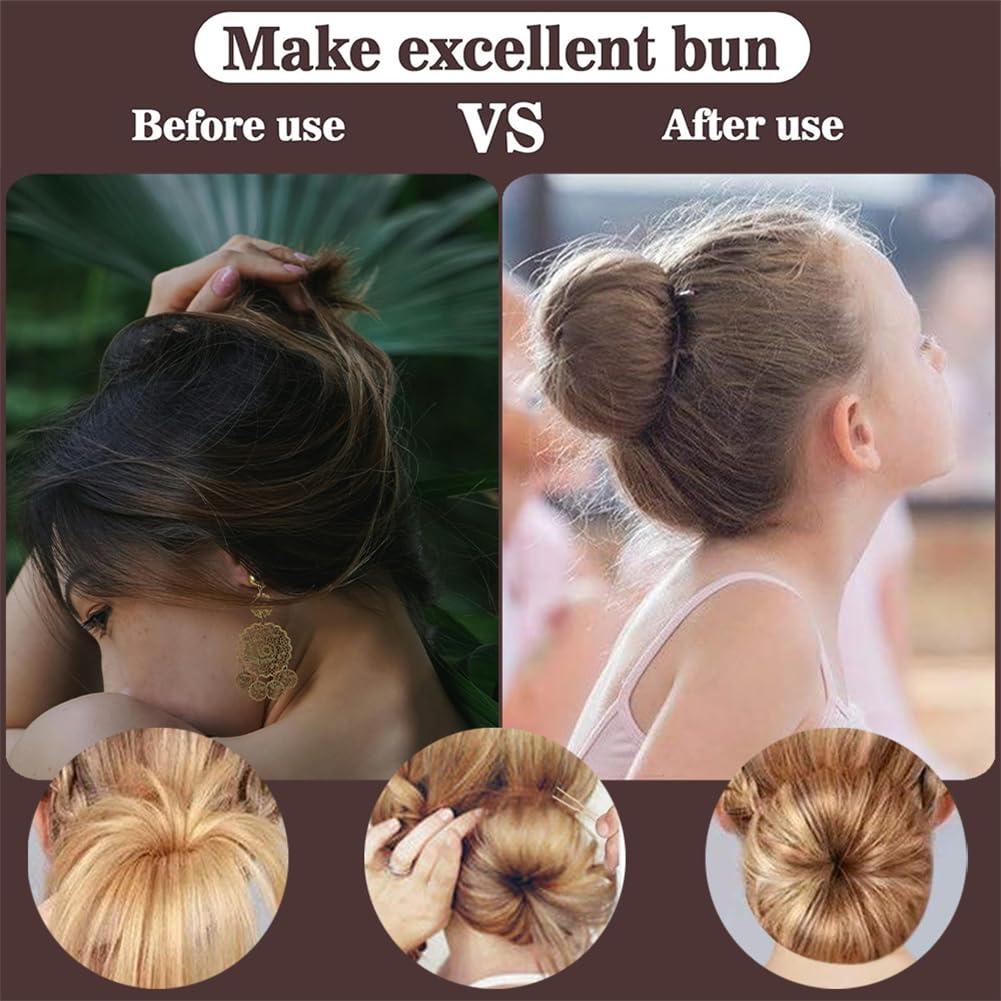 Juego de Fabricantes de Moño de Cabello Tipo Donut 7 Pzas