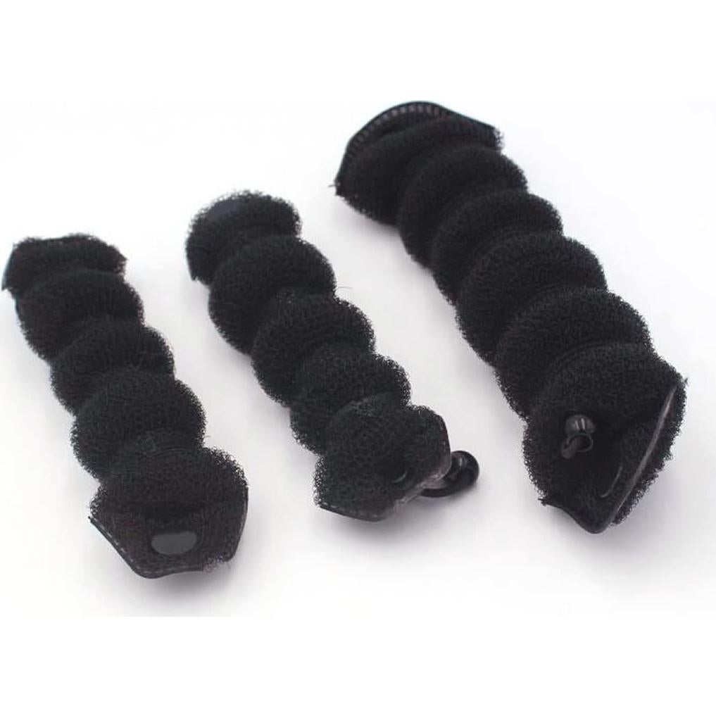 Creador de Moño de Cabello Mágico 3 Pcs Negro - Accesorios