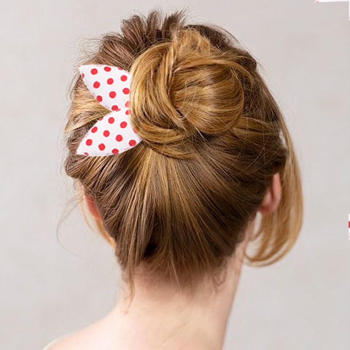 10 Piezas Fabricantes de Moño de Pelo Deft con Orejas de Conejo