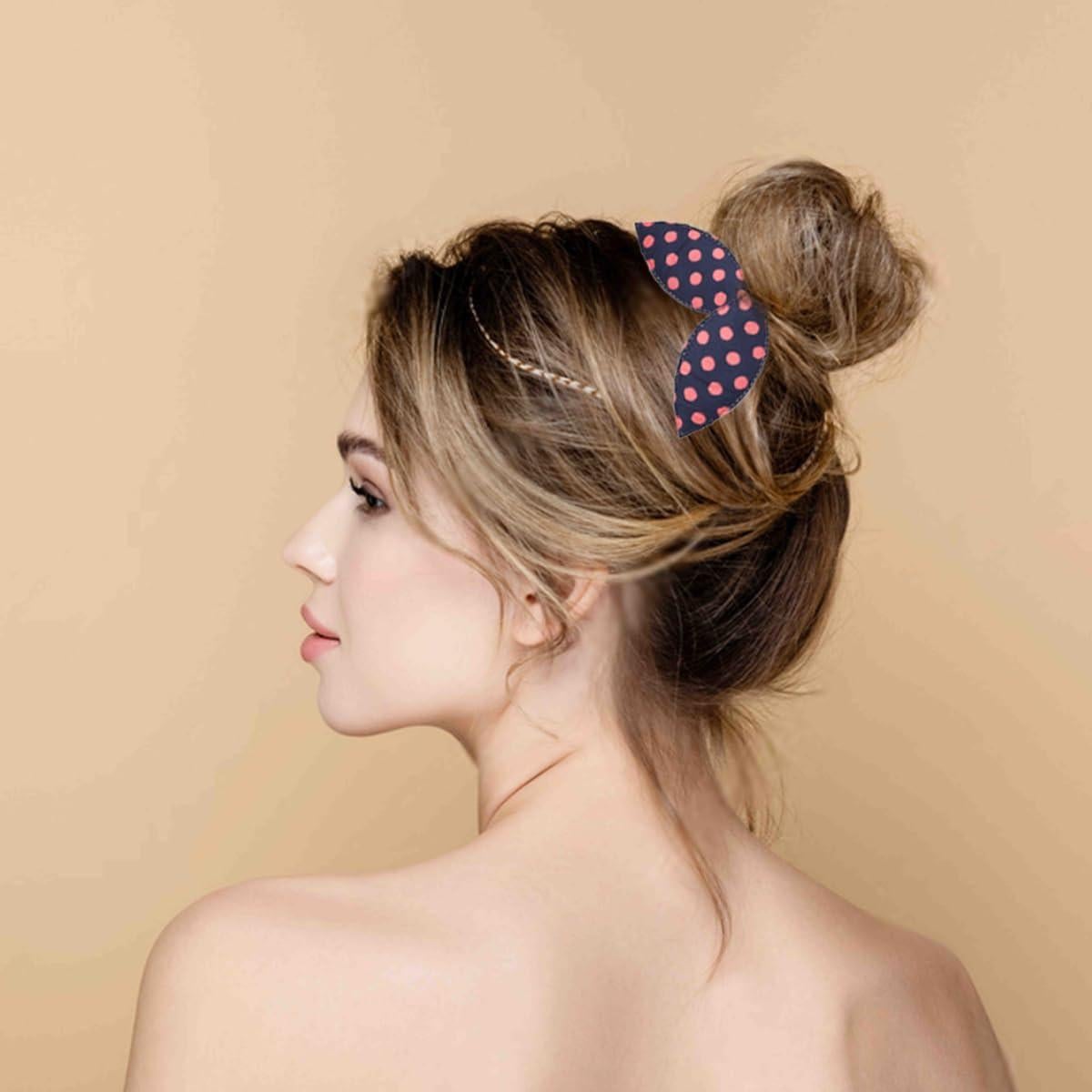 10 Piezas Fabricantes de Moño de Pelo Deft con Orejas de Conejo