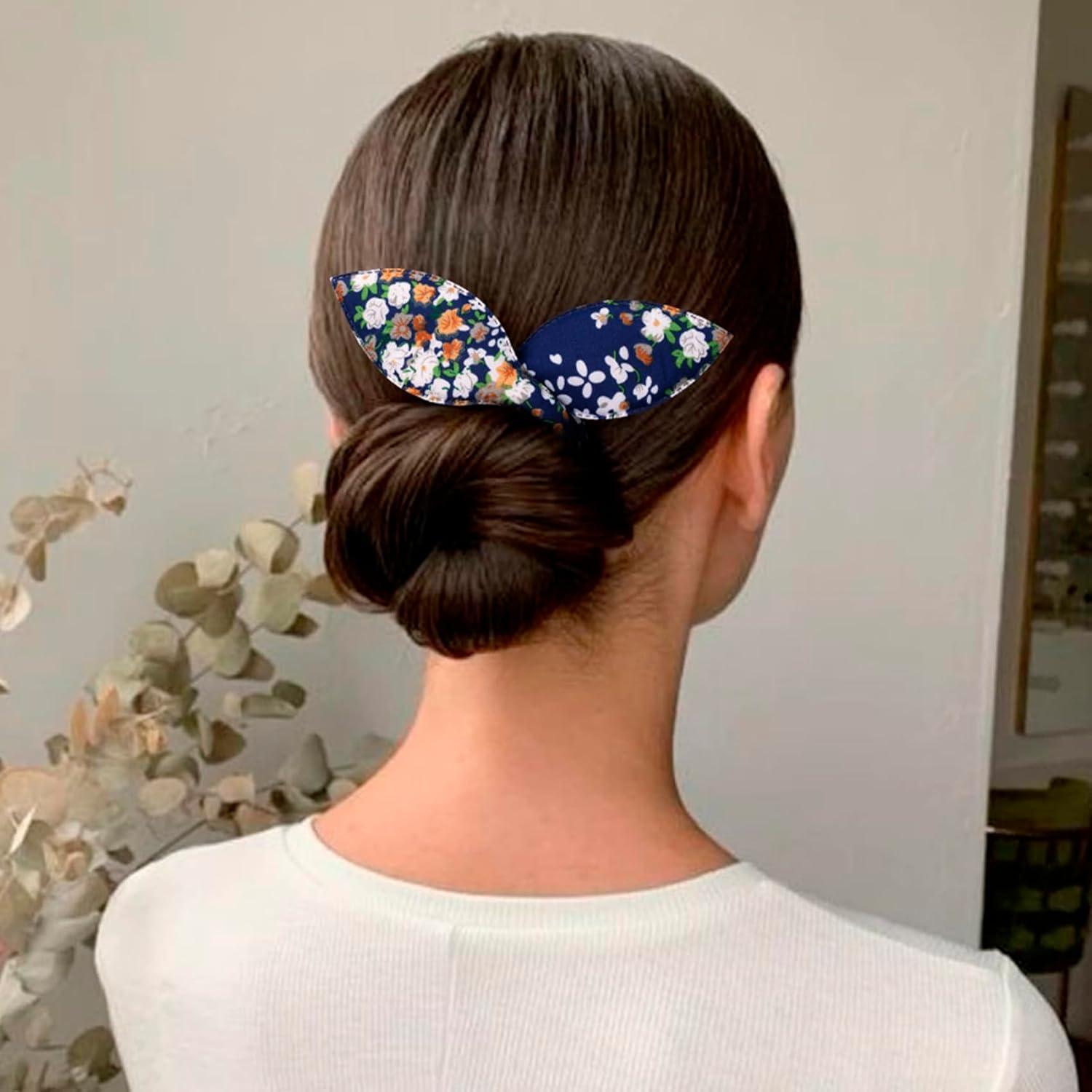 Hacedor de Moño para Cabello Alpinleux 2 Pcs Azul y Negro