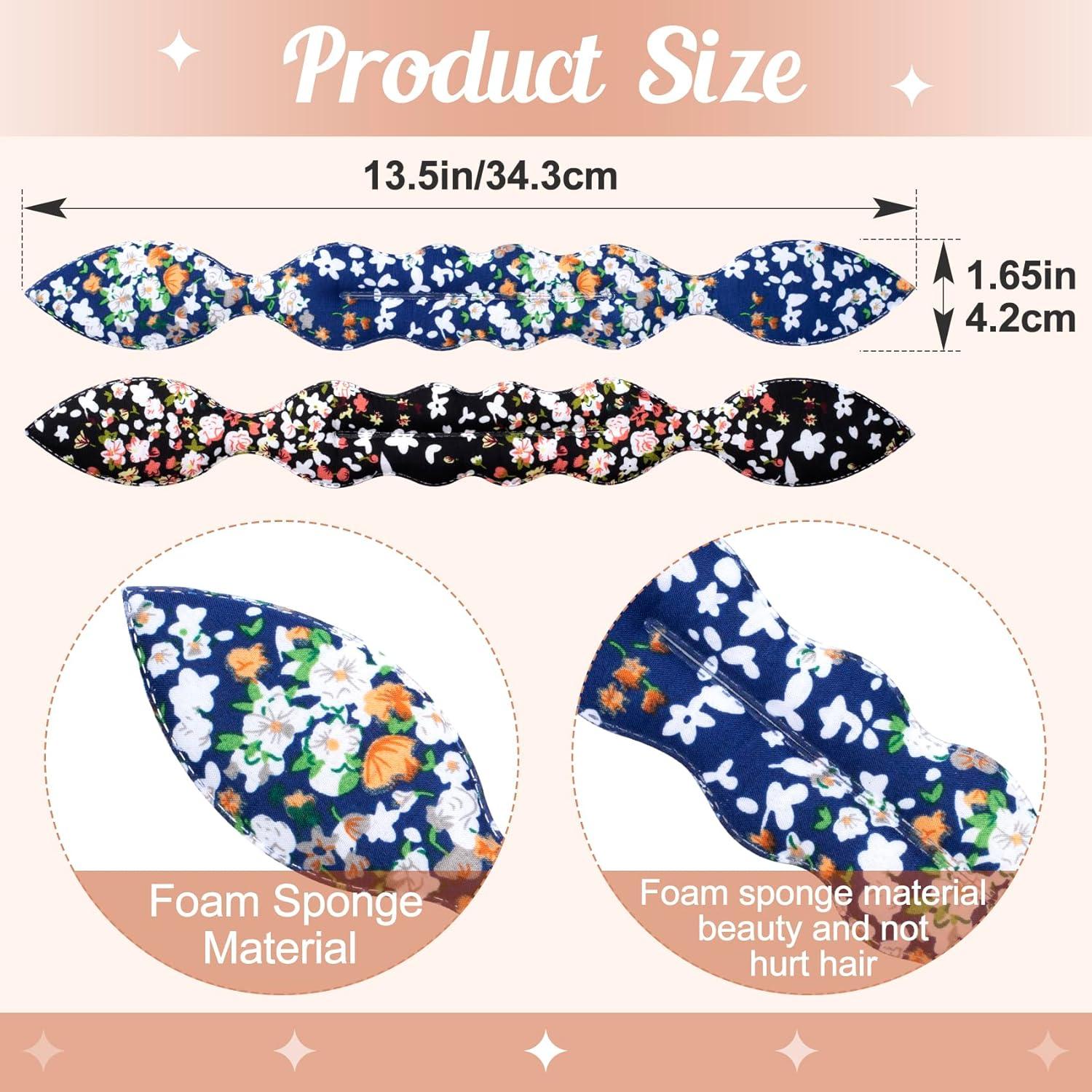 Hacedor de Moño para Cabello Alpinleux 2 Pcs Azul y Negro