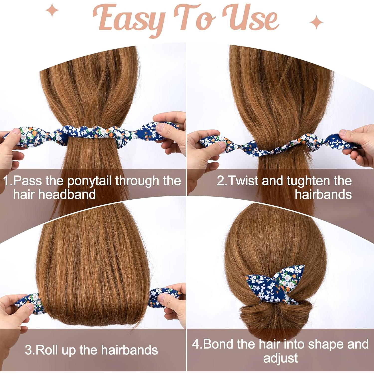 Hacedor de Moño para Cabello Alpinleux 2 Pcs Azul y Negro