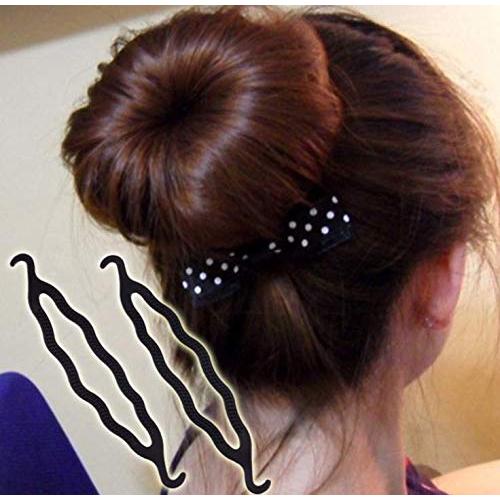 Juego de 6 Creadores de Moño de Cabello UPSTORE - Plástico Negro