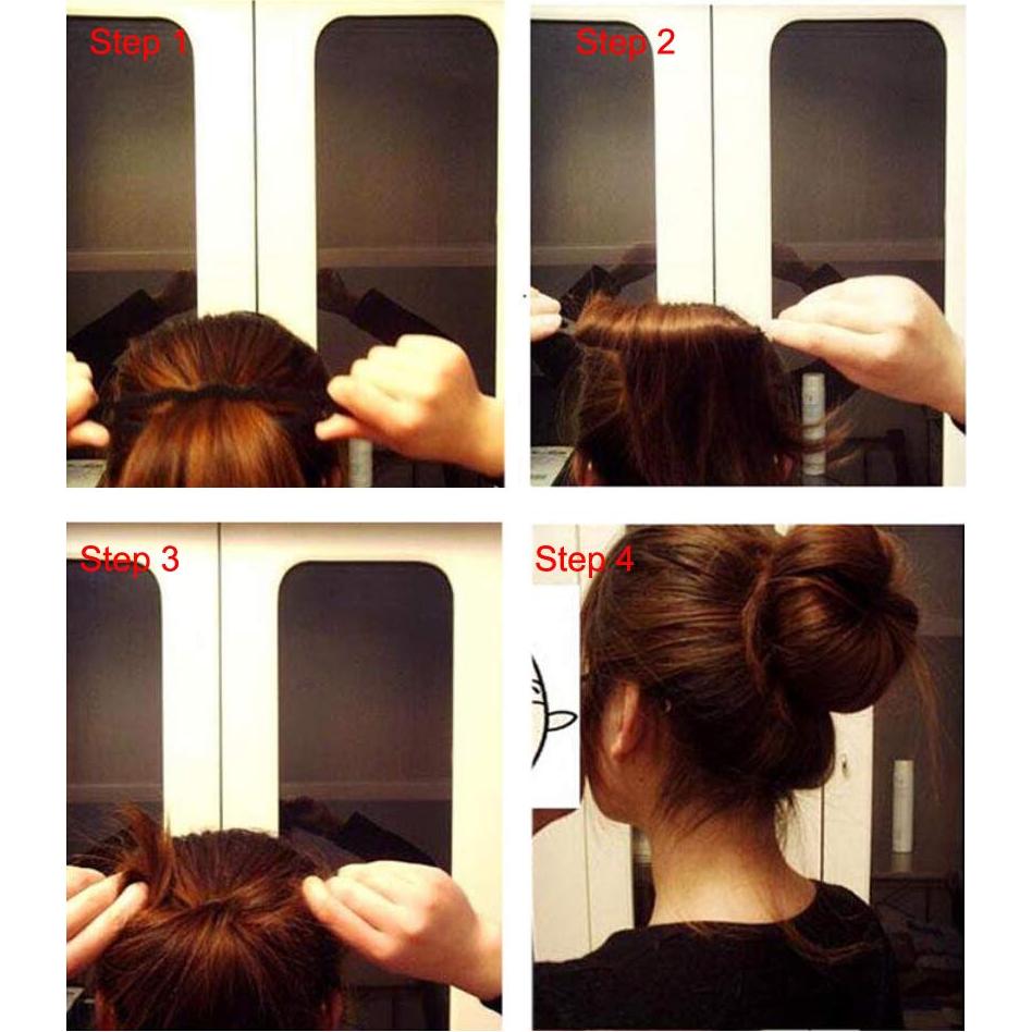 Juego de 6 Creadores de Moño de Cabello UPSTORE - Plástico Negro