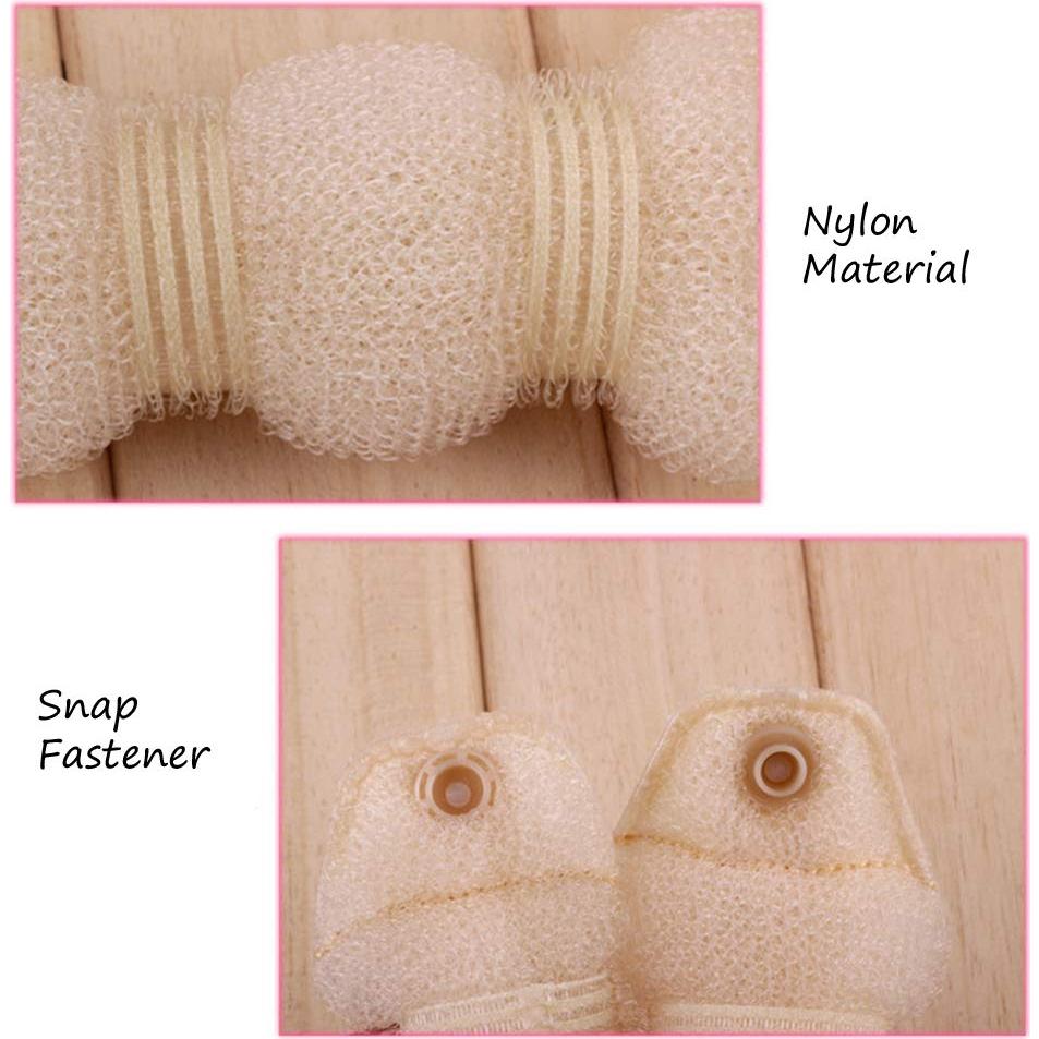 2 Piezas Donut Mágico para Cabello SYBL - Nylon Beige