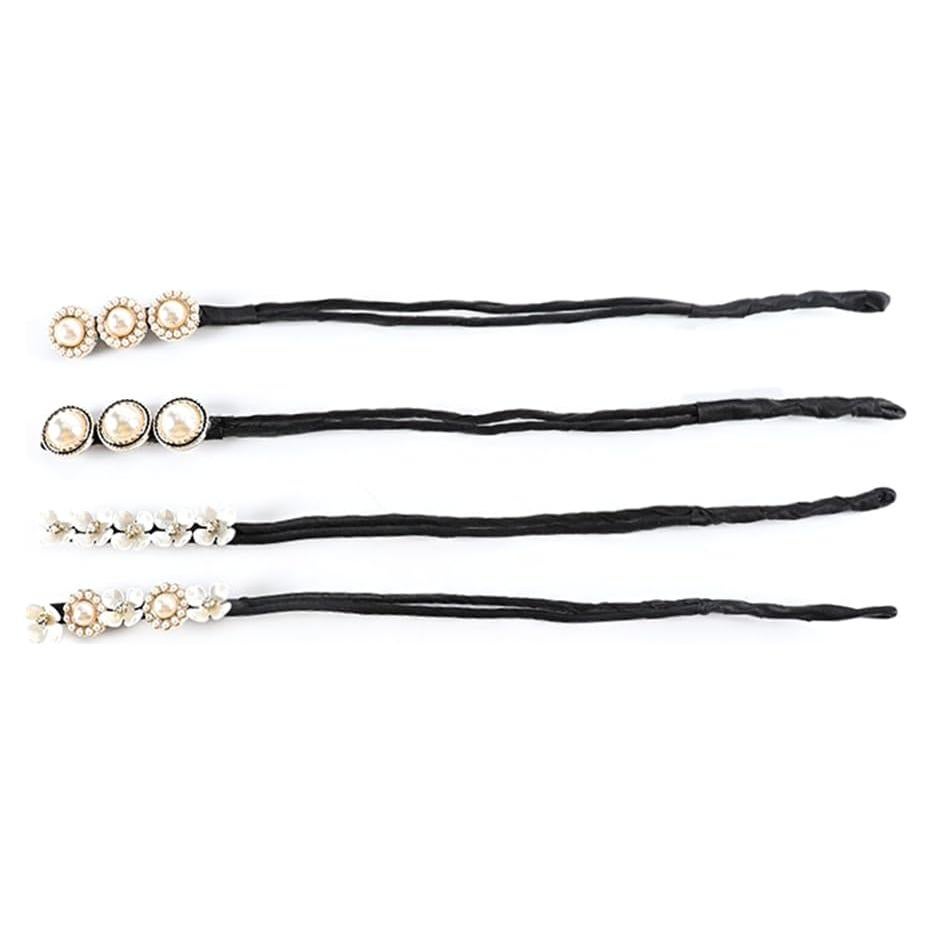 4 Piezas Hacedor de Moño de Cabello Flexible Much Hotter