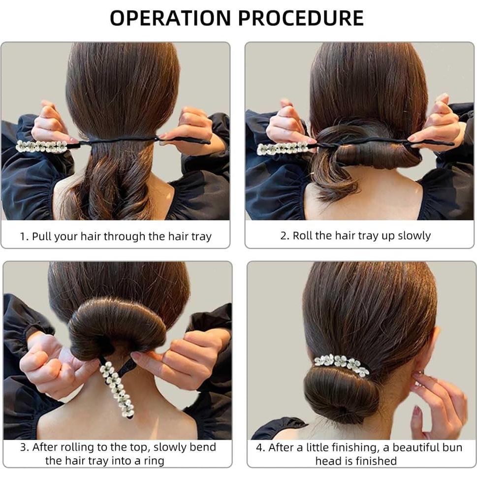 4 Piezas Hacedor de Moño de Cabello Flexible Much Hotter