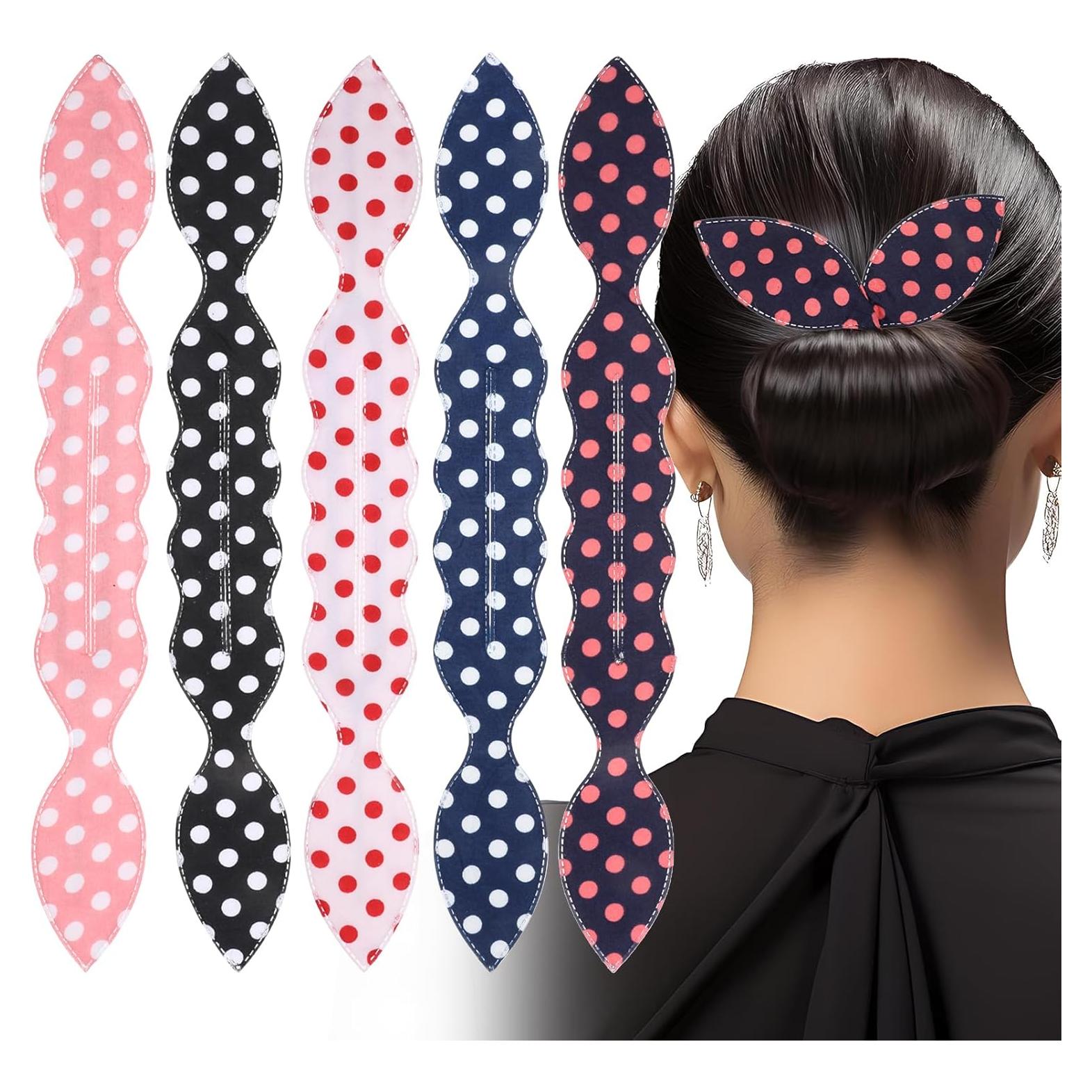 5 Piezas Fabricante de Moño Deft con Diseño Oreja de Conejo