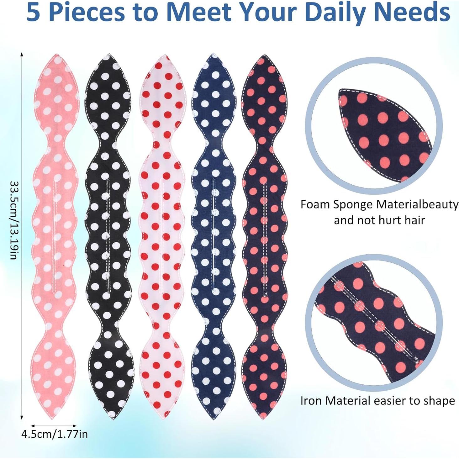 5 Piezas Fabricante de Moño Deft con Diseño Oreja de Conejo