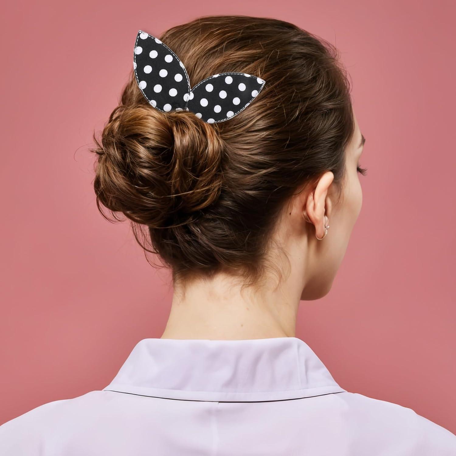 5 Piezas Fabricante de Moño Deft con Diseño Oreja de Conejo