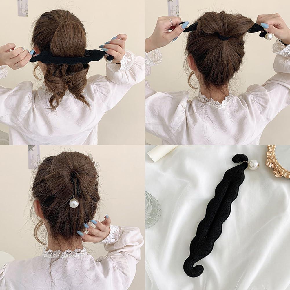 Juego de 3 Bandejas para Moños de Cabello VASANA - Negro 23CM